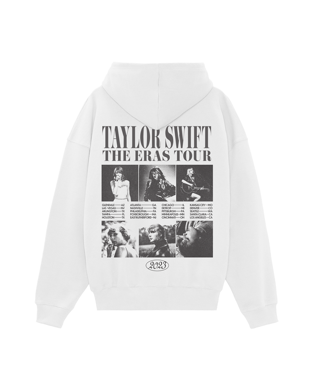 Taylor Swift The Eras Tour Collage White Hoodie – Taylor Swift