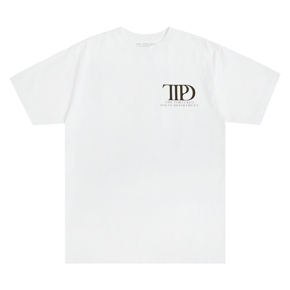 The Tortured Poets Department White T-Shirt Front
