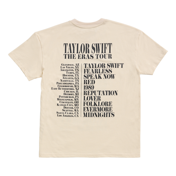 Taylor Swift  The Eras Tour US Dates Black T-Shirt – Taylor Swift Official  Store