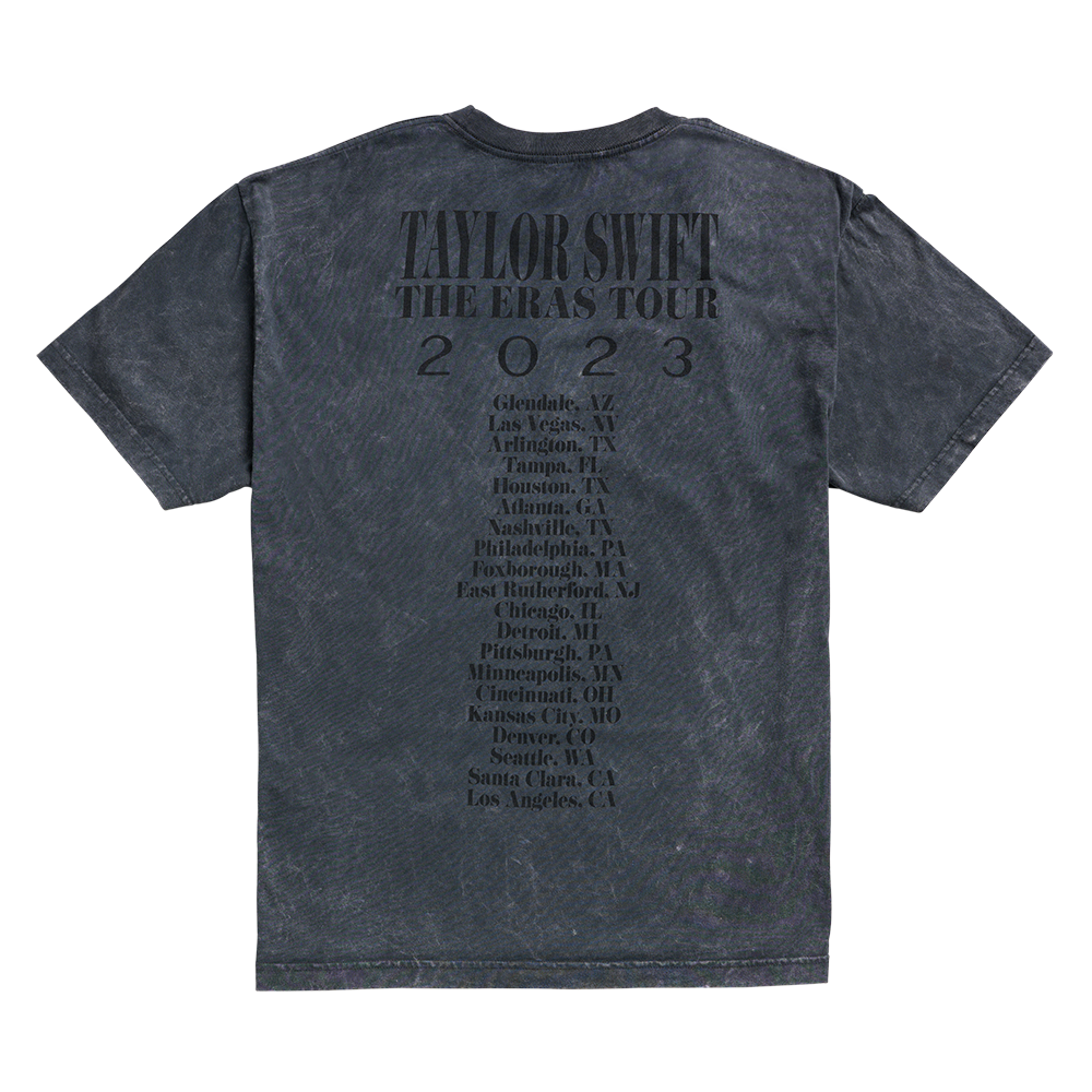 Taylor Swift | The Eras Tour Mineral Wash Gray T-Shirt Back