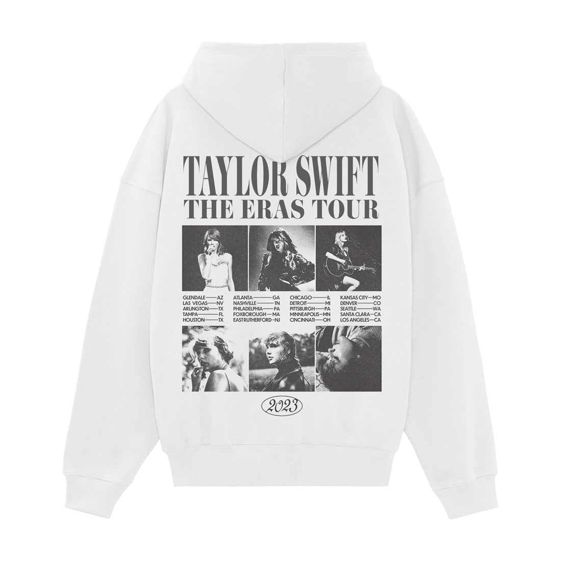 Taylor Swift | The Eras Tour Collage White Hoodie – Taylor Swift