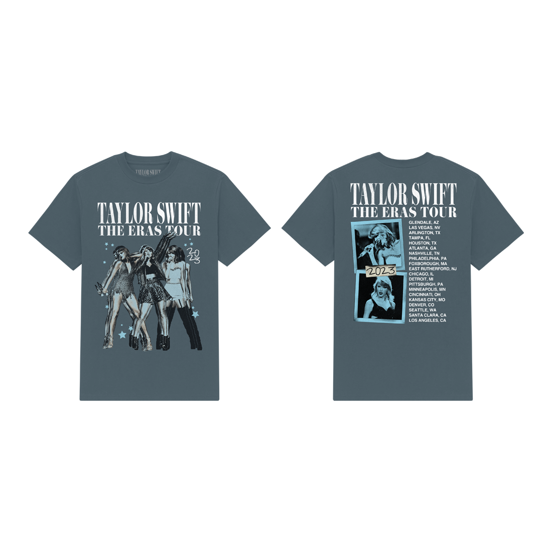 Taylor Swift | The Eras Tour 1989 Album T-Shirt Front and Back