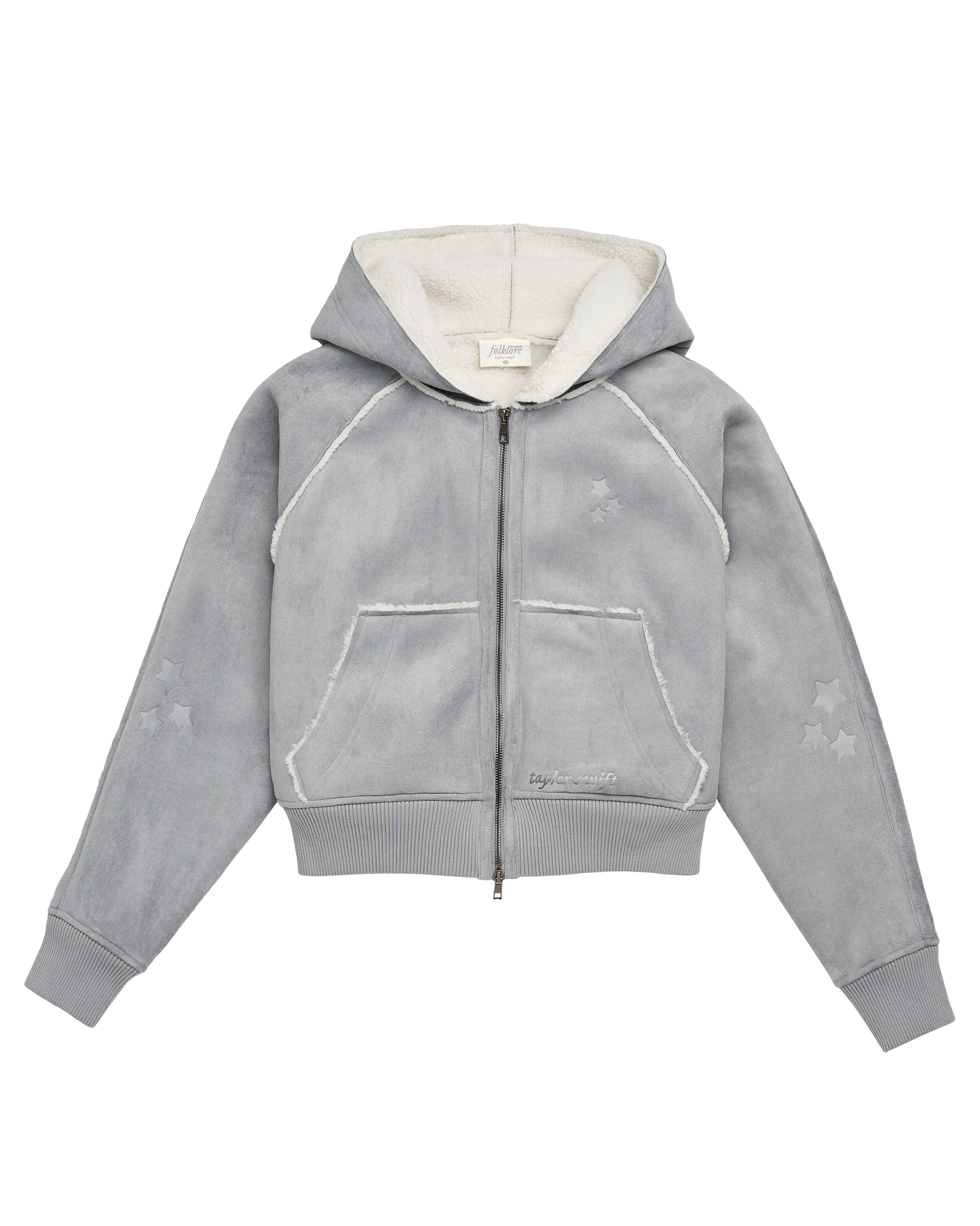 Folklore Album Gray Faux Shearling Jacket – Taylor Swift Official