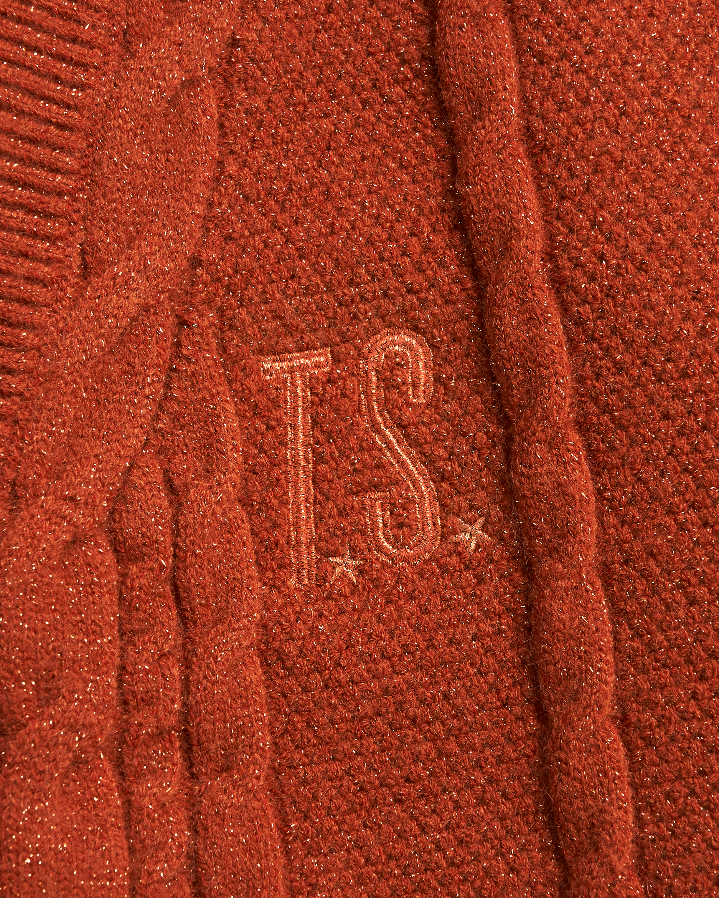 The Life of a Showgirl Cardigan detail