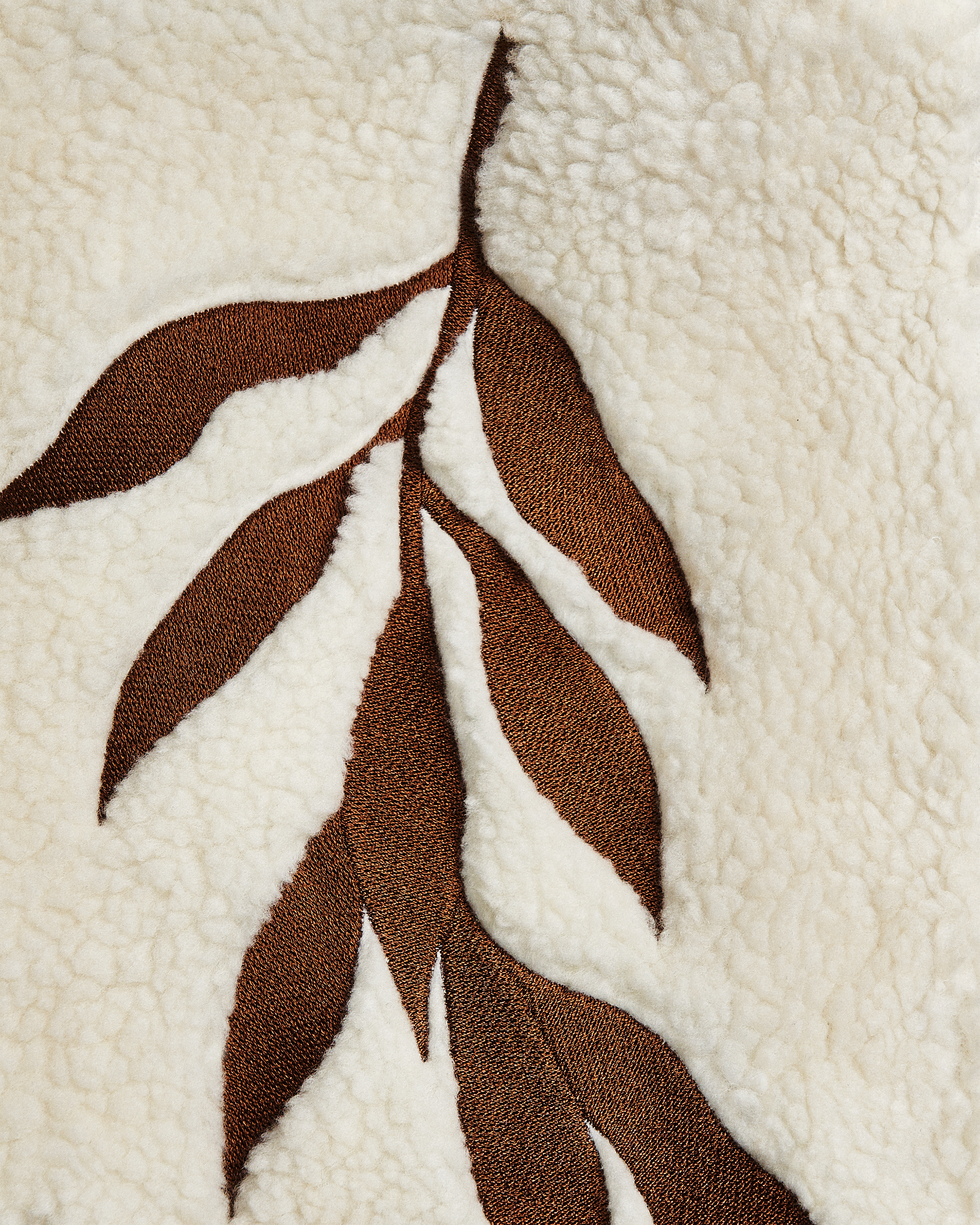 Life is a Willow Zip Up Sherpa Fleece Jacket Detail