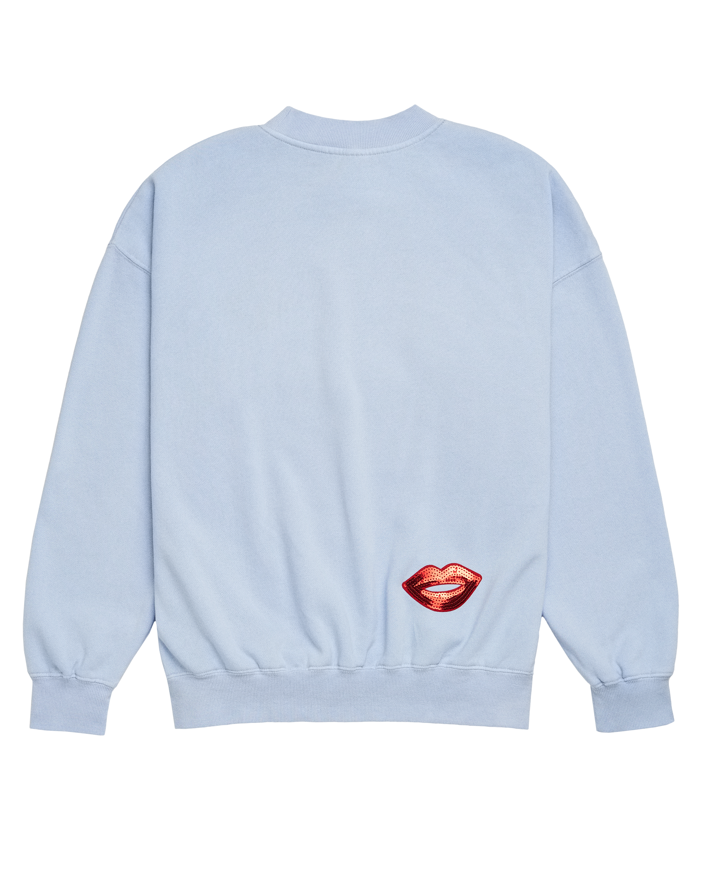 Sequin Red Lip Classic Thing That You Like Crewneck Sweatshirt Back