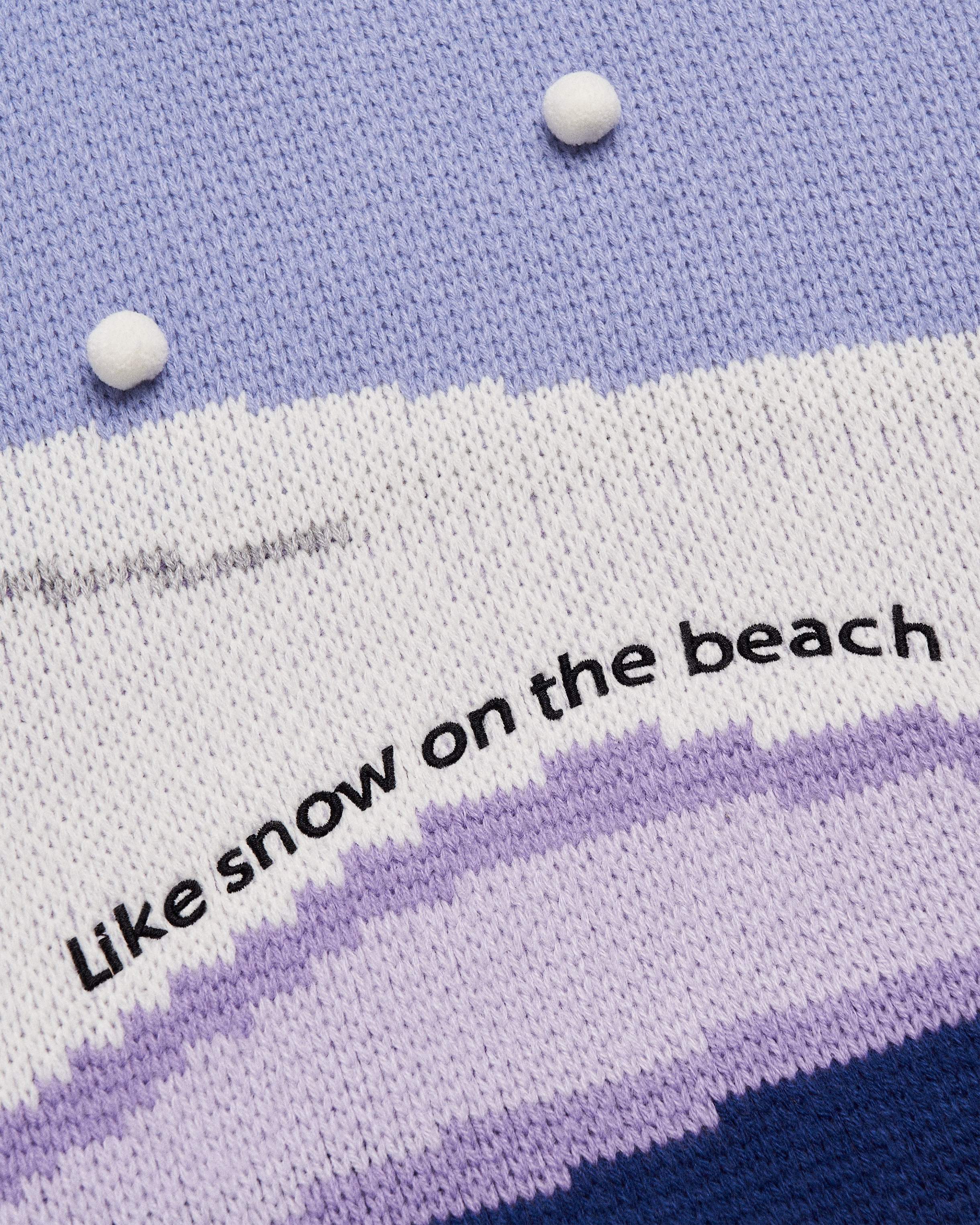 Like Snow On The Beach Sweater detail