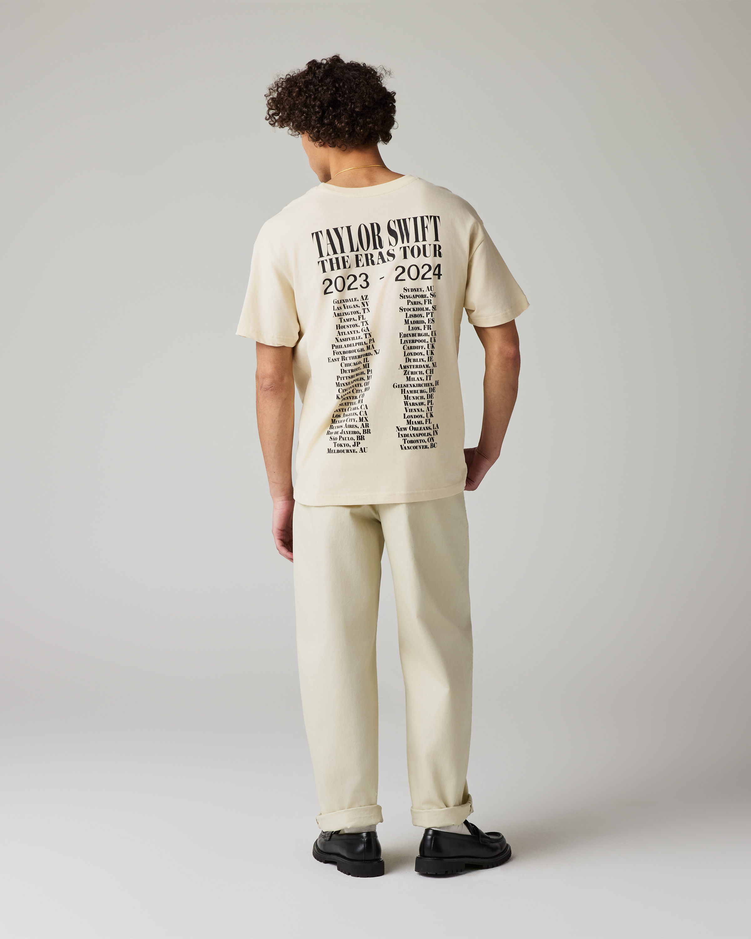 Taylor Swift | The Eras Tour Through Vancouver Beige T-Shirt L model back