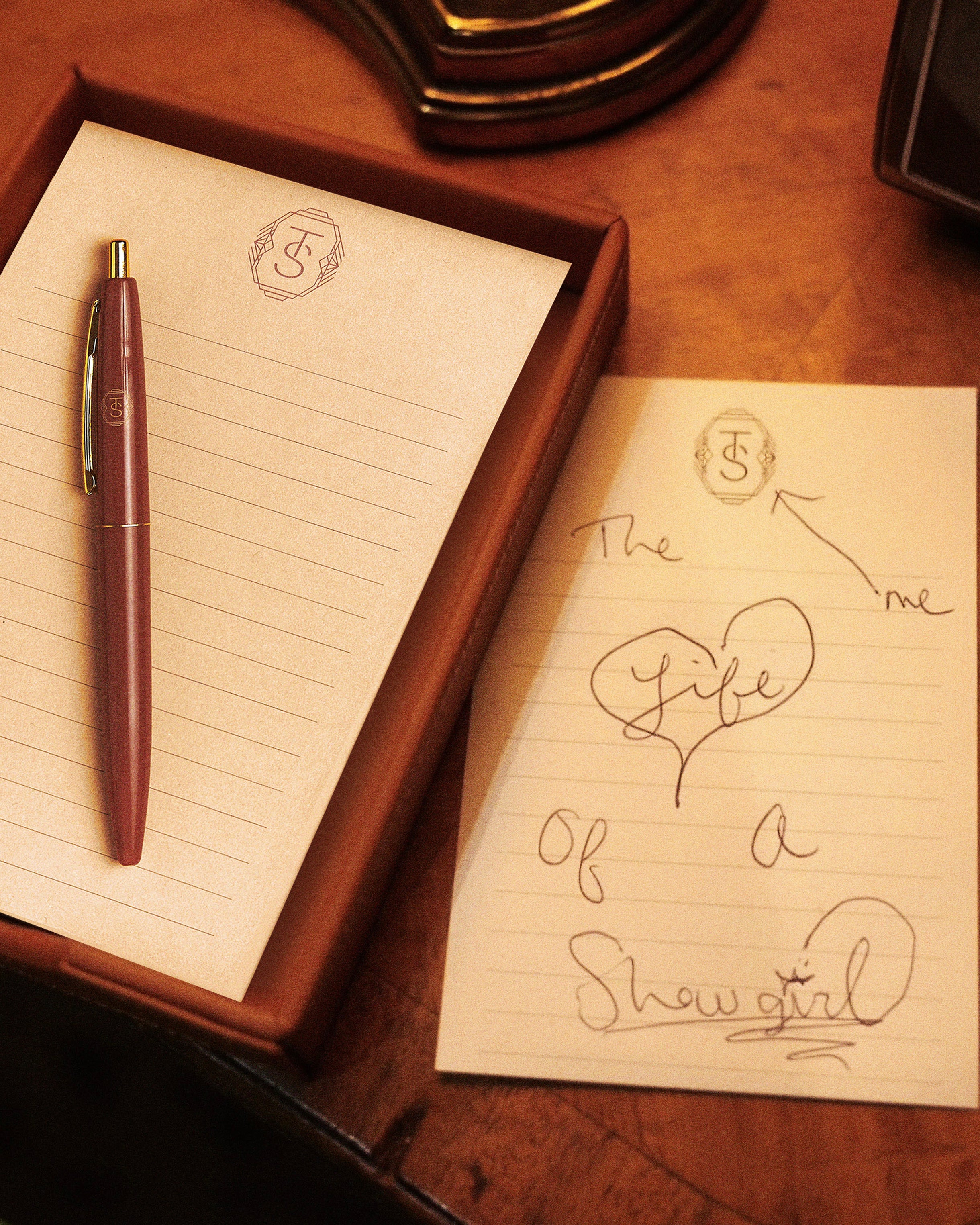 The Life of a Showgirl Notepad and Tray editorial