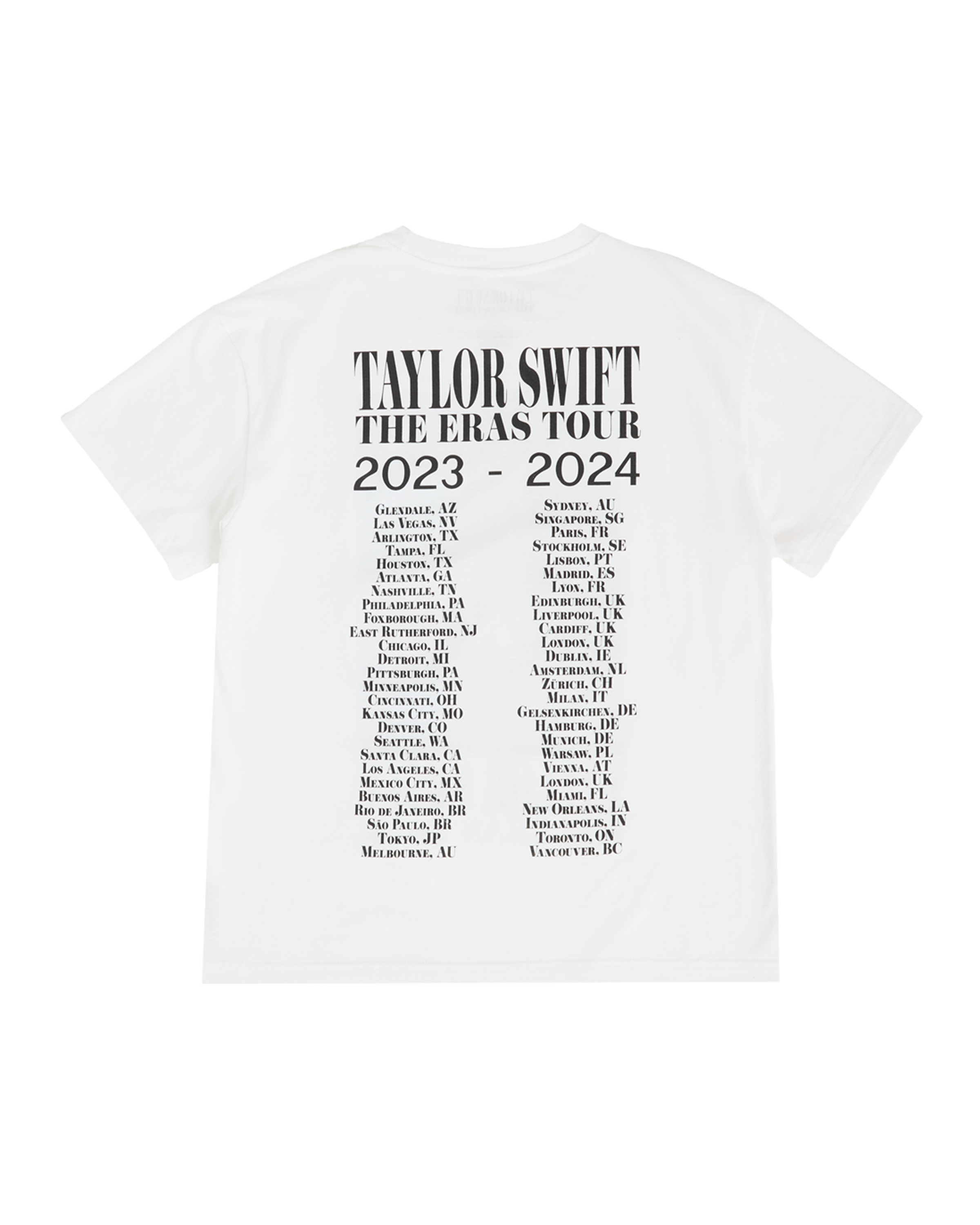 Taylor Swift | The Eras Tour Through Vancouver II White T-Shirt back