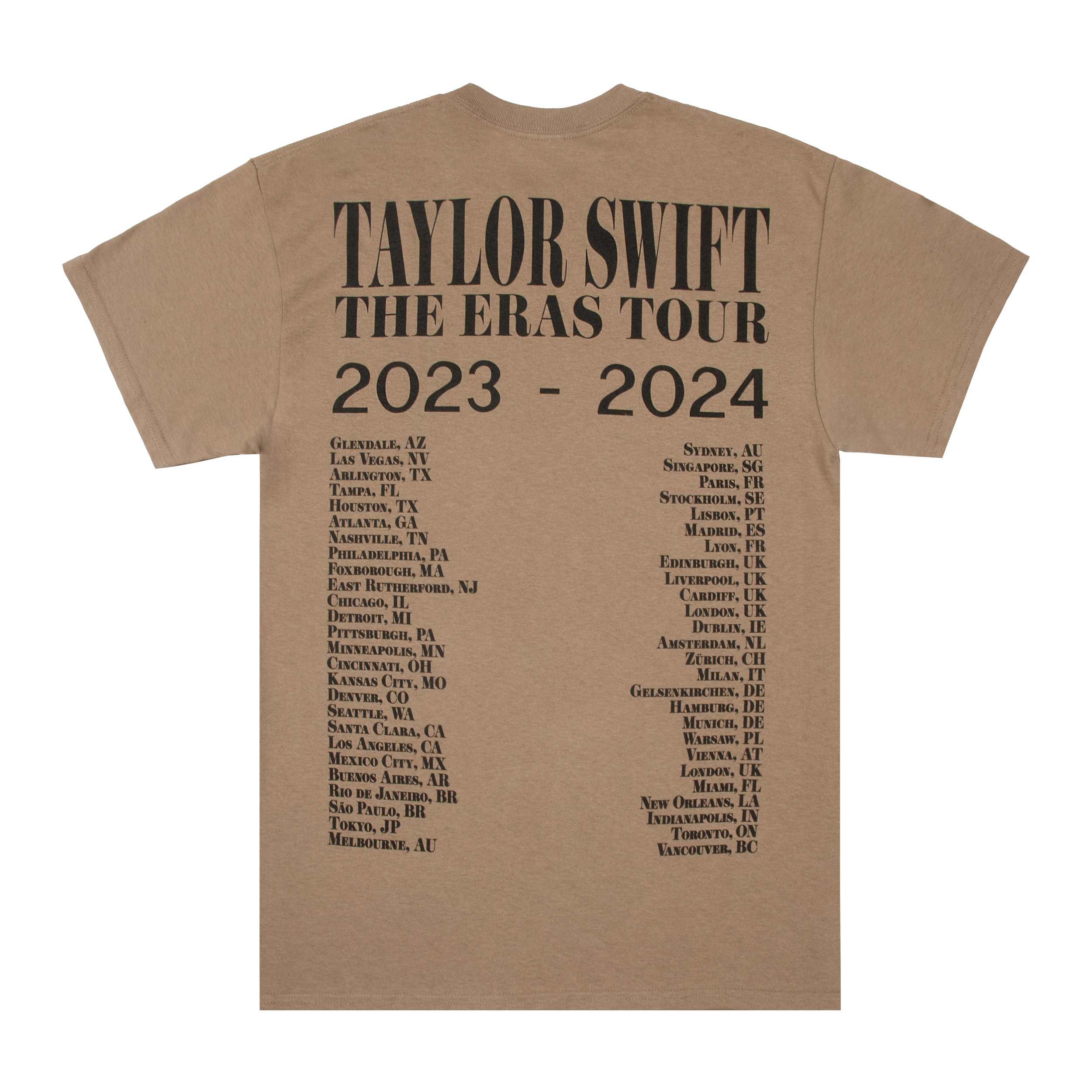 Taylor Swift | The Eras Tour Taupe T-Shirt back 