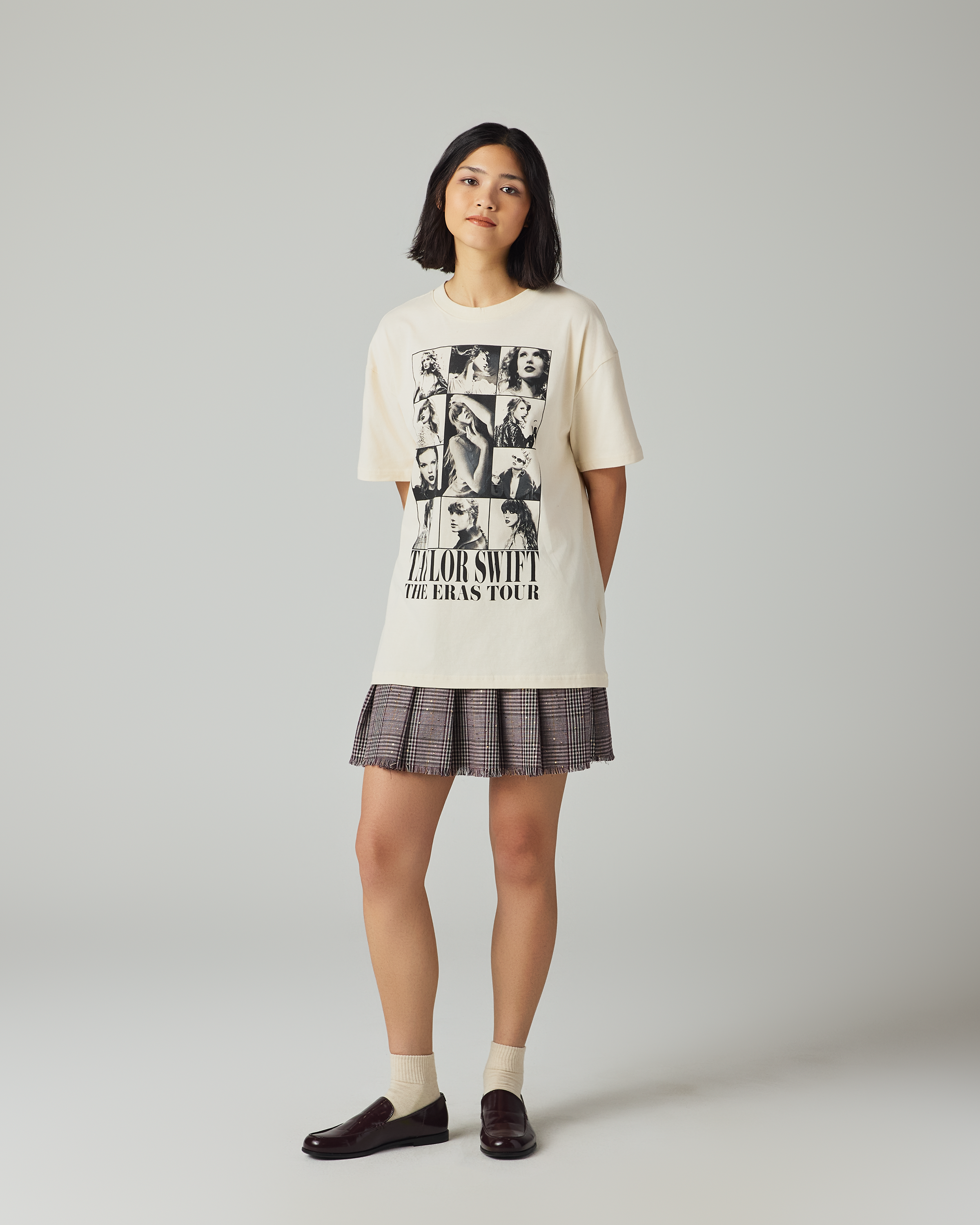 Taylor Swift | The Eras Tour Through Vancouver Beige T-Shirt S model full length