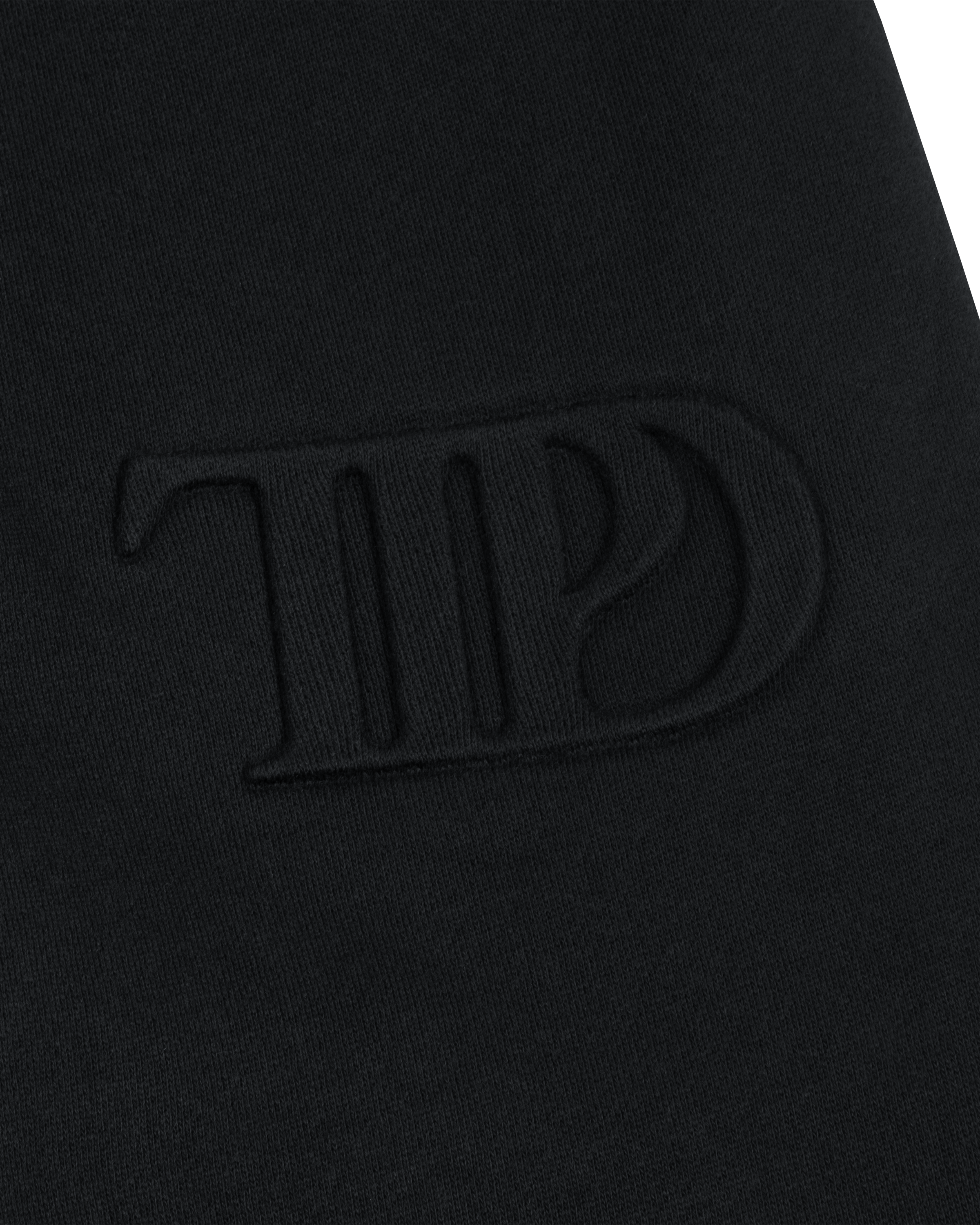 TTPD Black Embossed Sweatpants logo detail