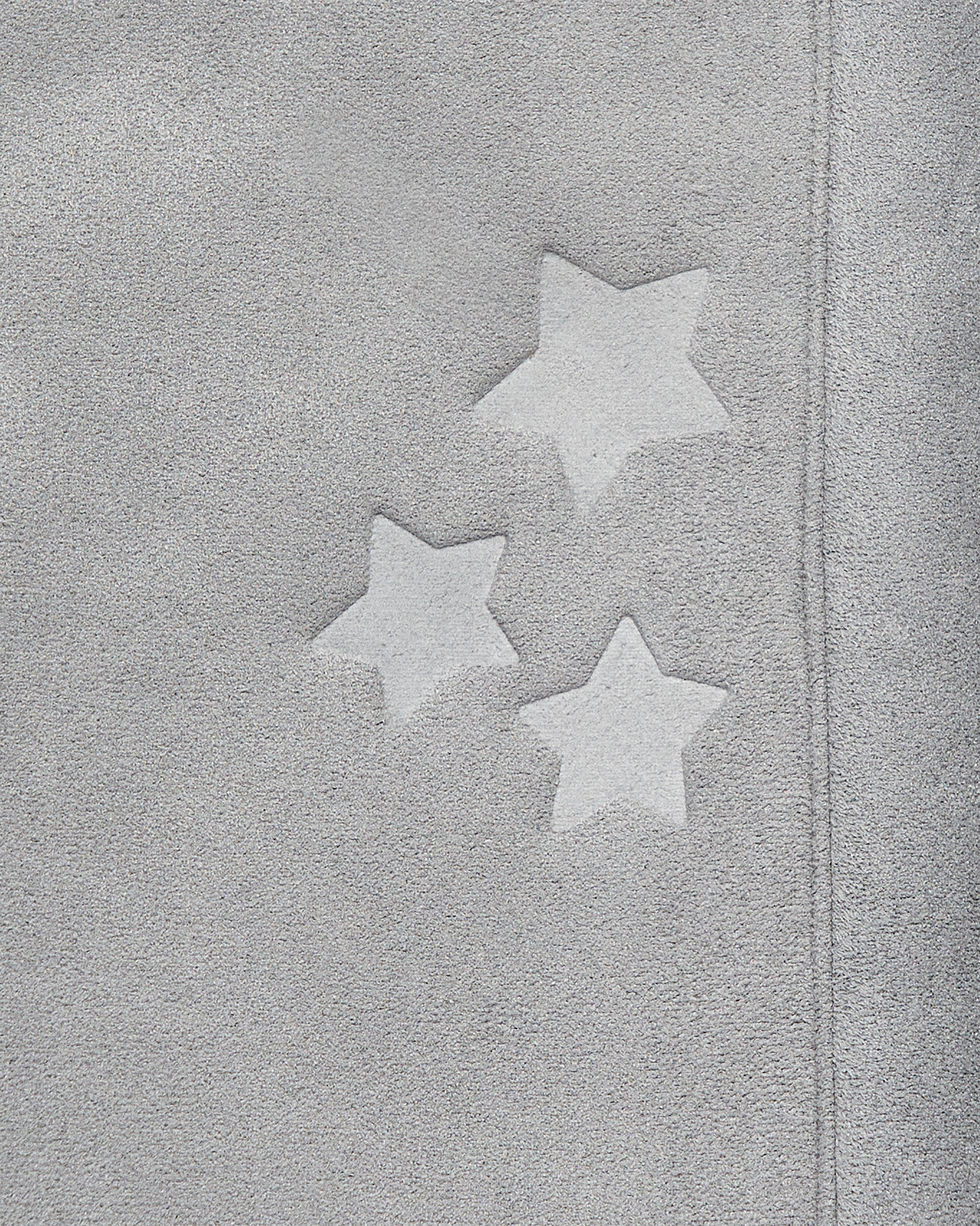 Folklore Album Gray Faux Shearling Jacket Star Detail