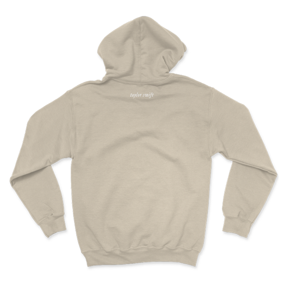 the "in the trees" Tan Hoodie Back