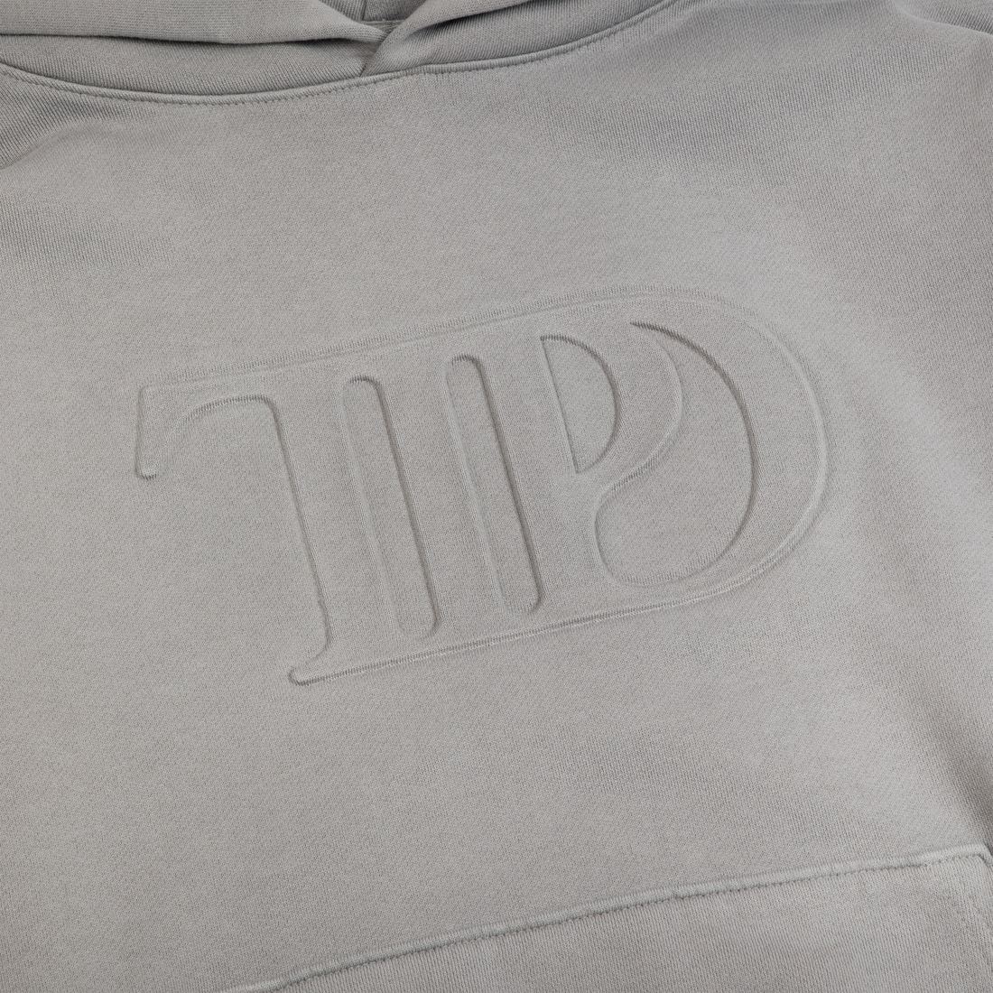 TTPD Gray Embossed Hoodie Detail