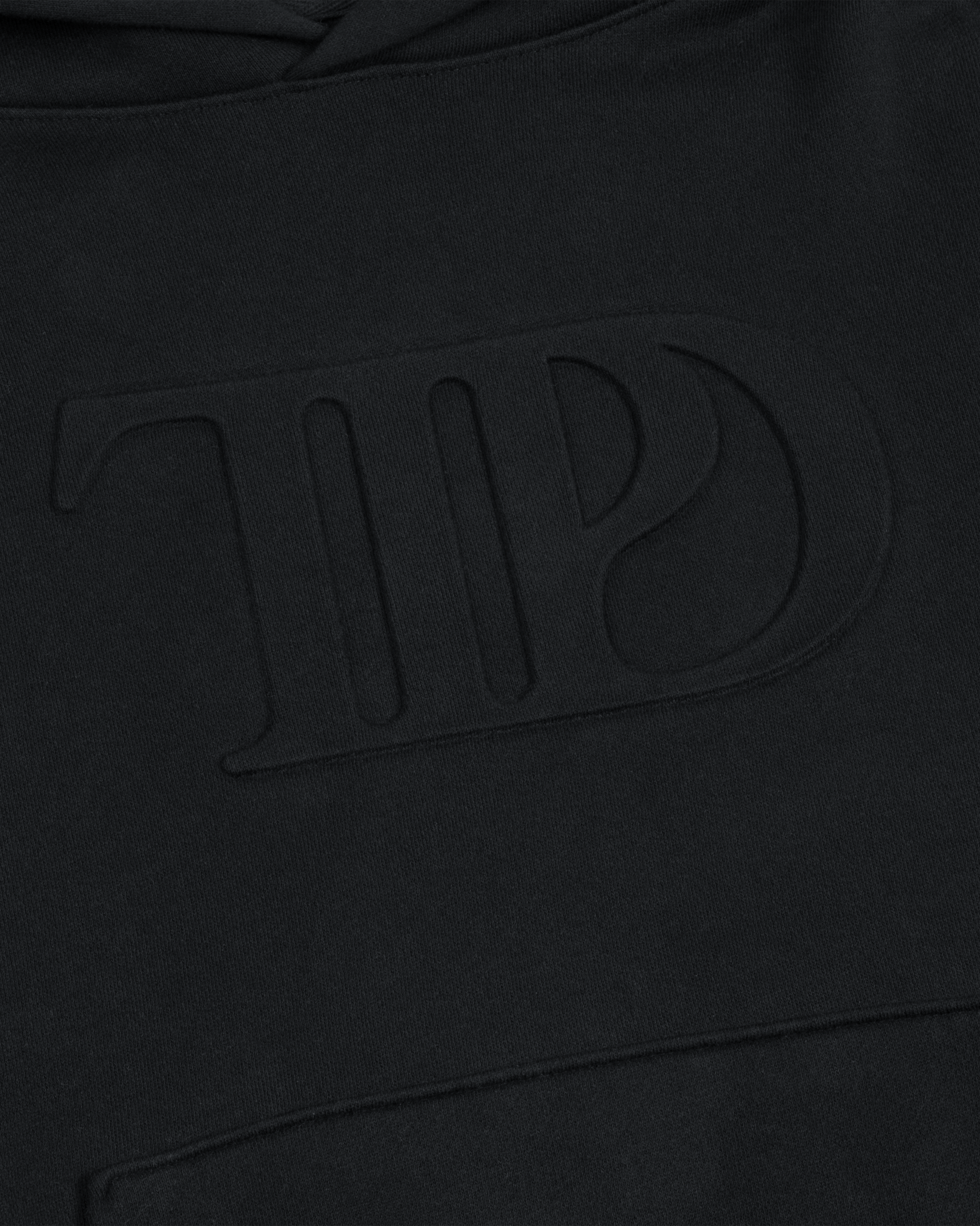 TTPD Black Embossed Hoodie detail