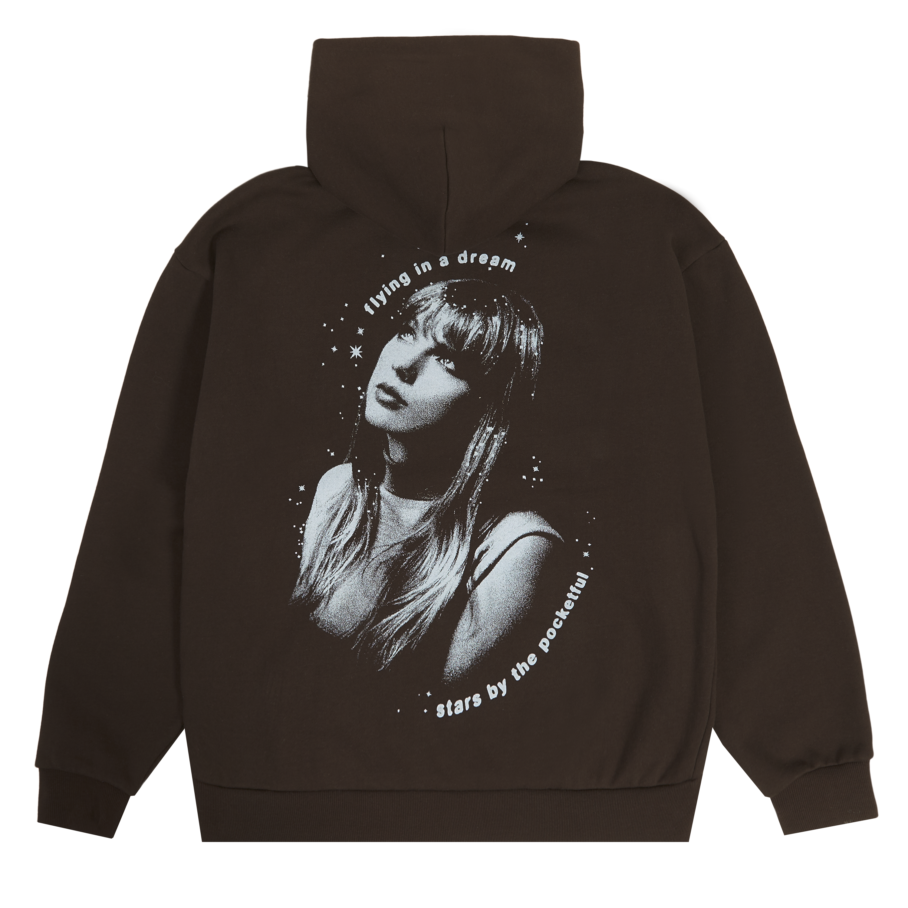 Taylor Swift Midnights Living In A Dream Brown Hoodie back