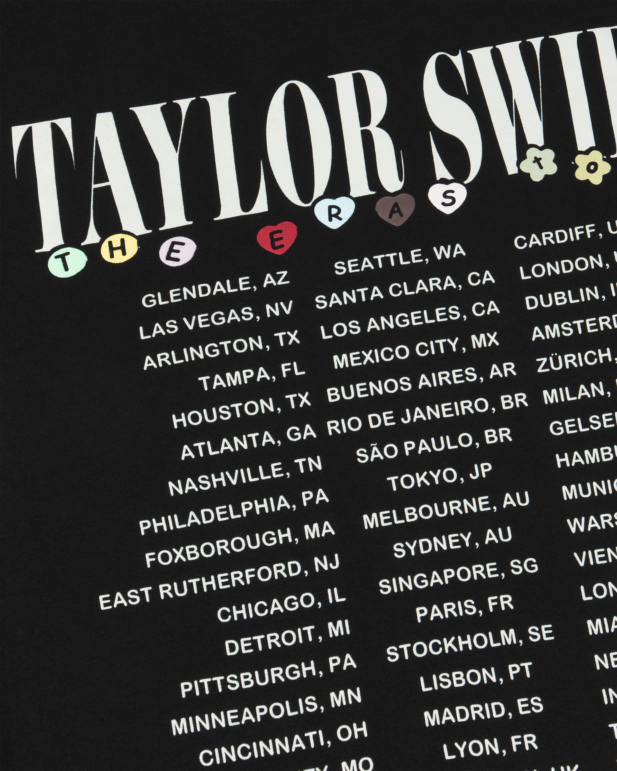 Taylor Swift | The Eras Tour Heart Hands Muscle Oversized Tank close up