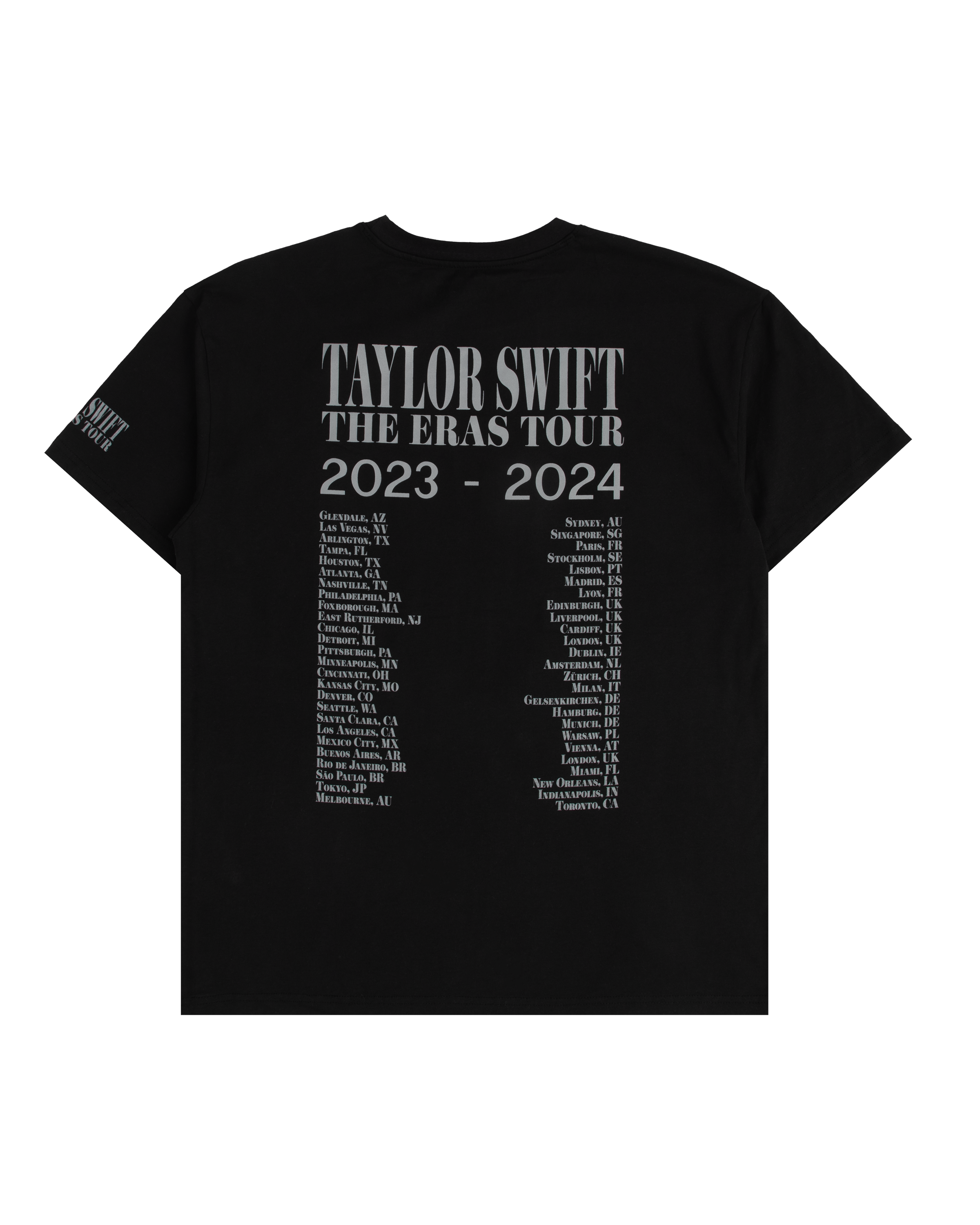 Taylor Swift | The Eras Tour Through Toronto Black T-Shirt Back