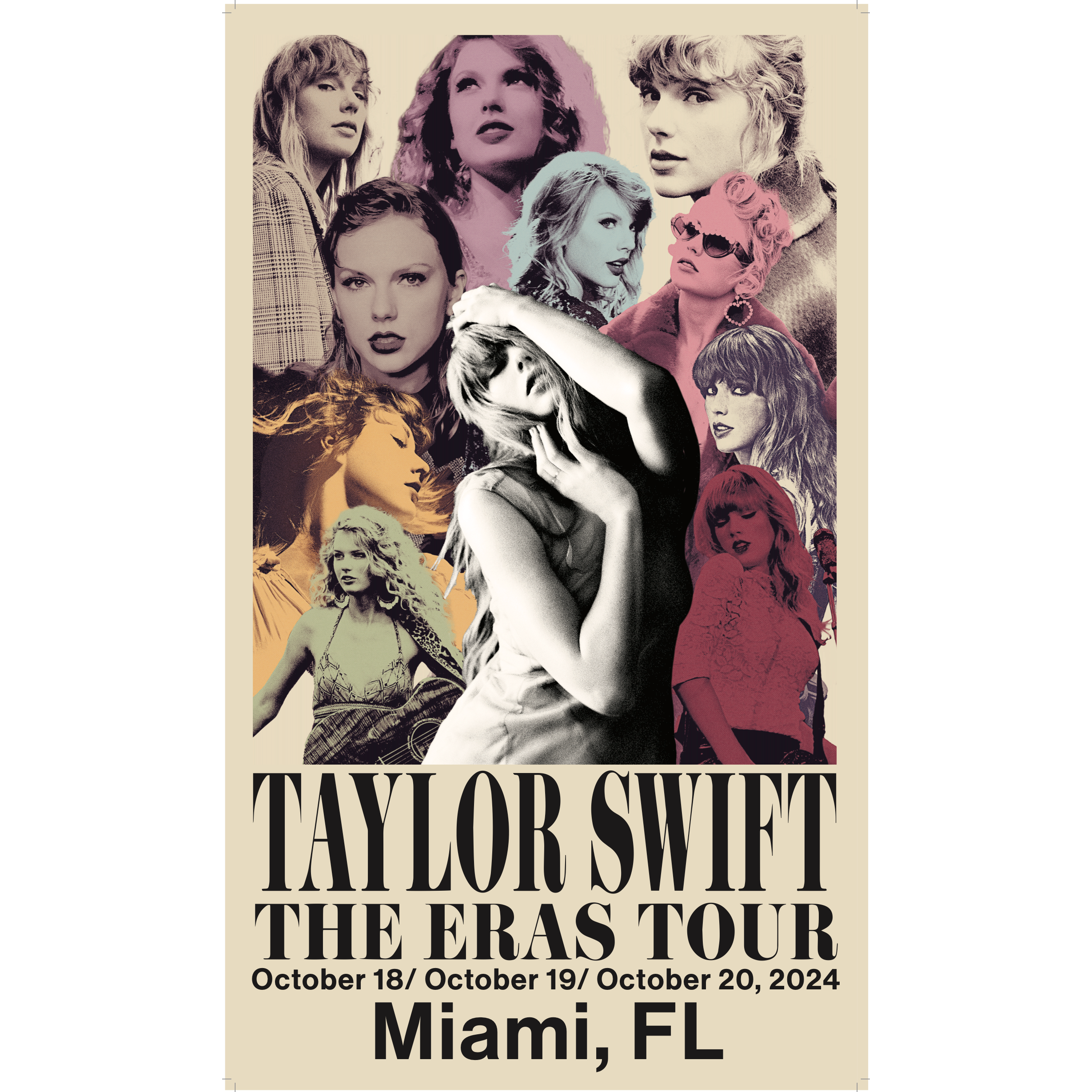 Taylor Swift | The Eras Tour Miami, FL Poster