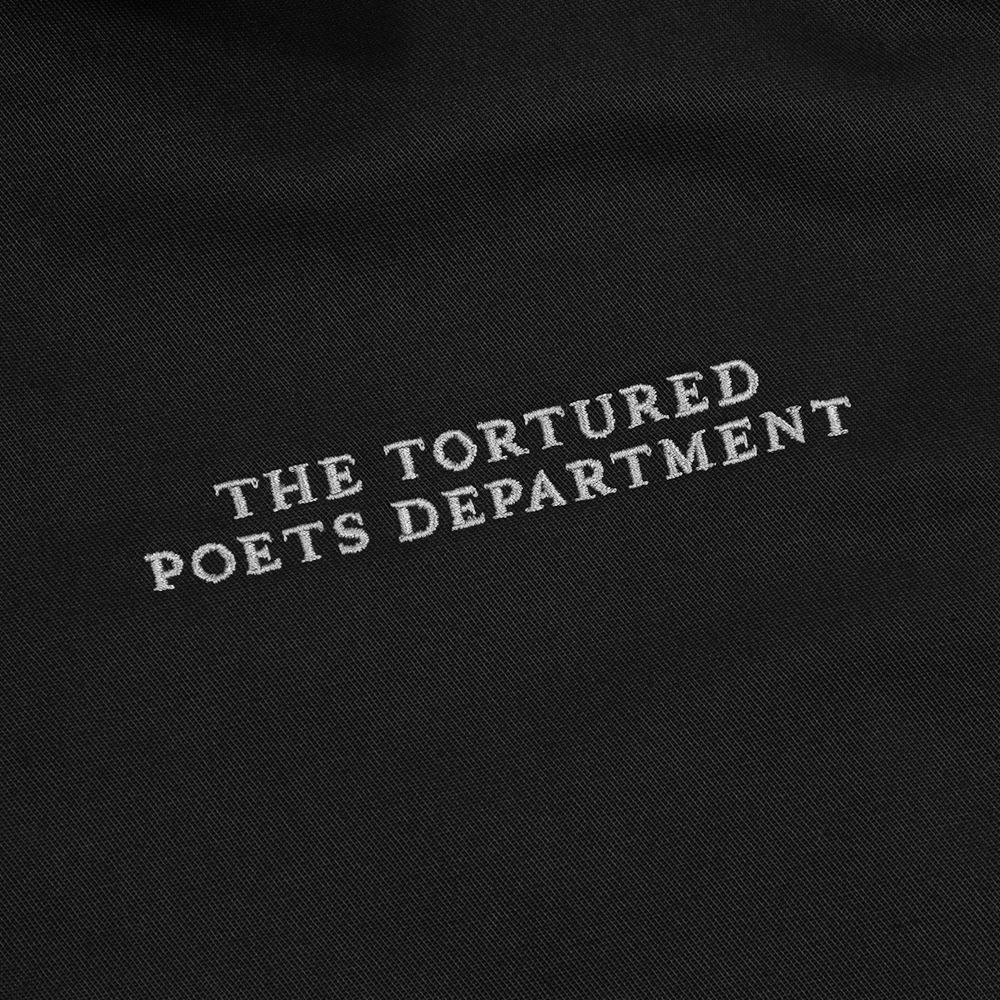 The Tortured Poets Department Black Jacket & 2 Patch Set Bundle TTPD Logo