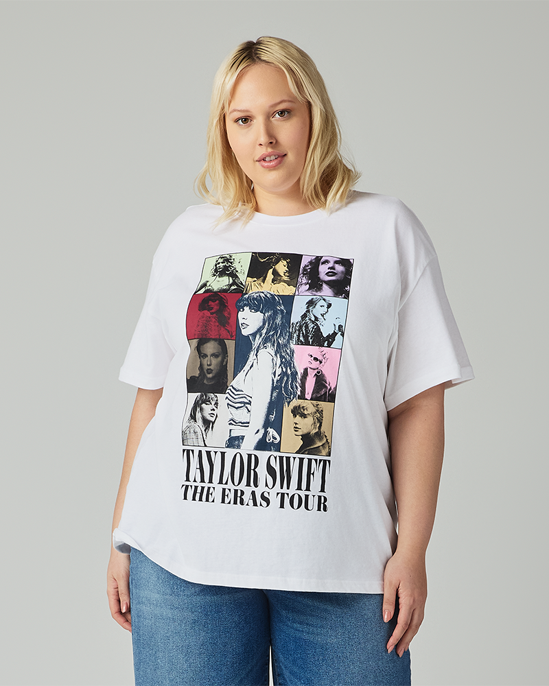 Taylor Swift | The Eras Tour Through Vancouver I White T-Shirt 2XL model front