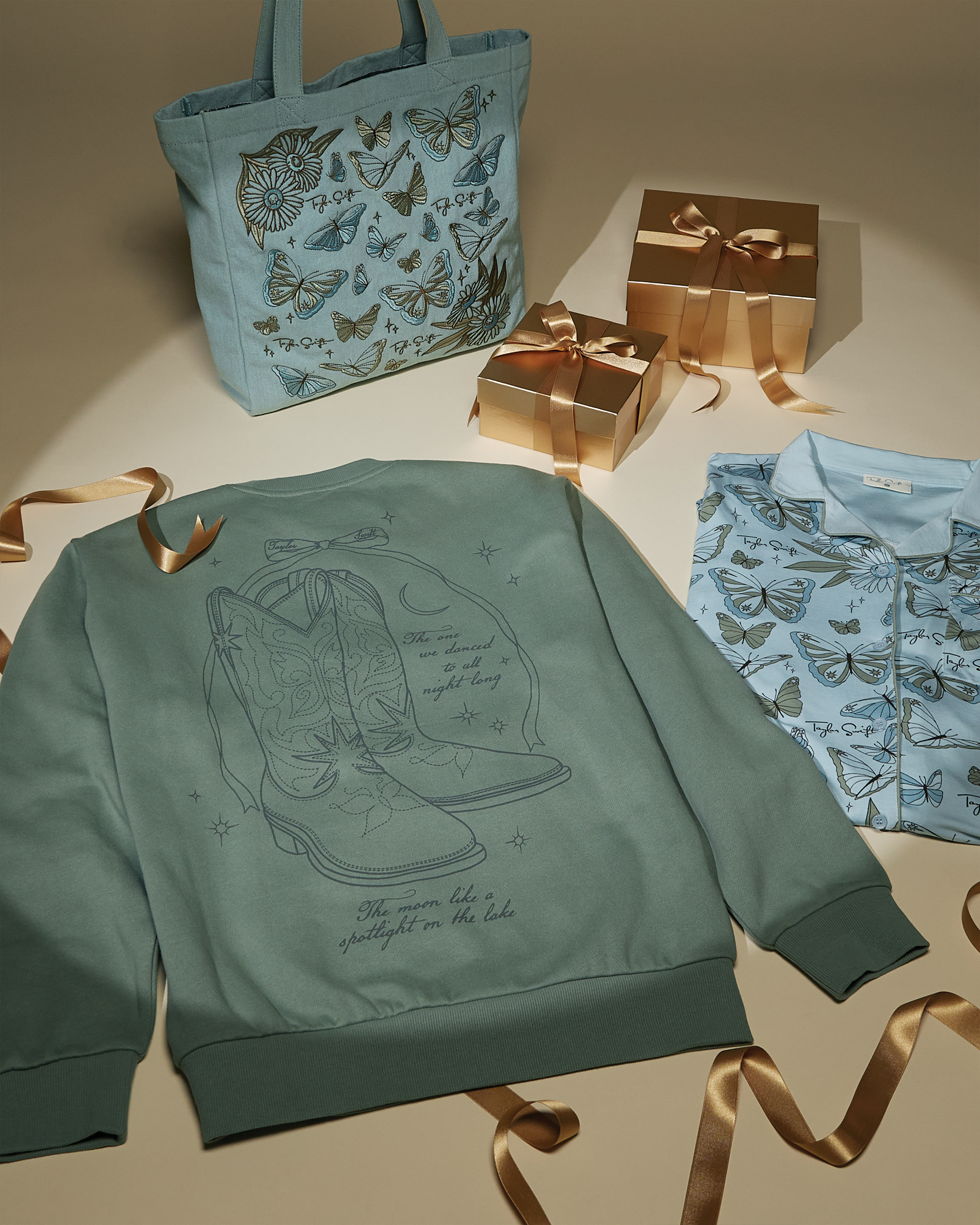 Self-Titled Butterfly PJ Shirt Dress editorial group shot