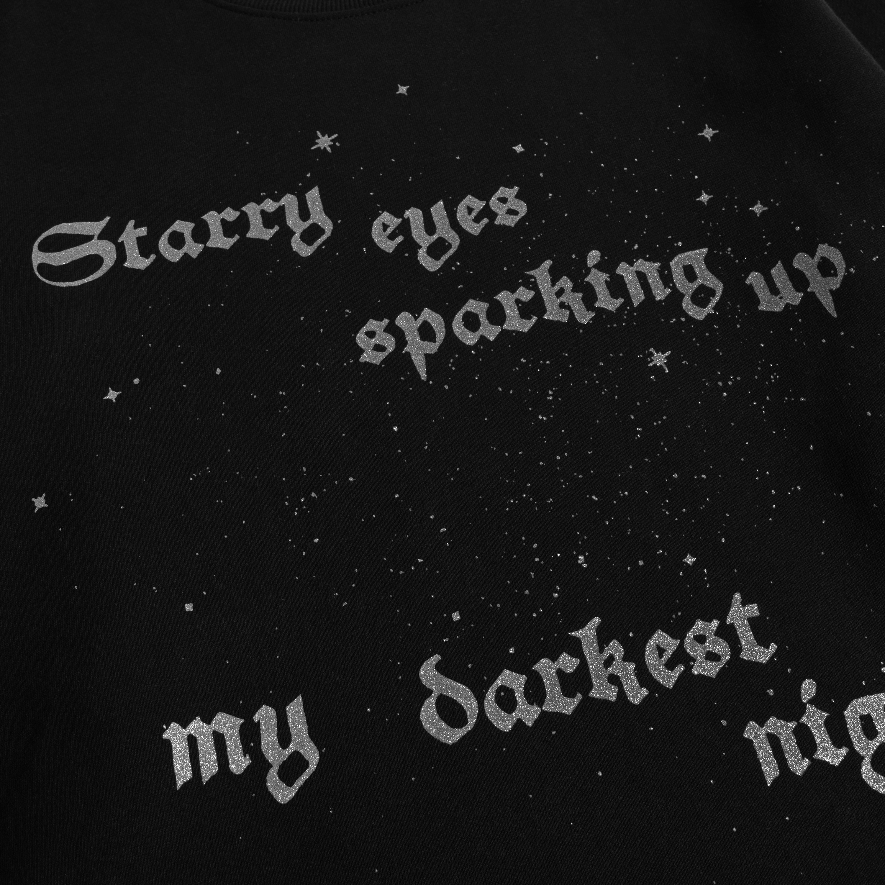 Sparking Up My Darkest Night Crewneck Front