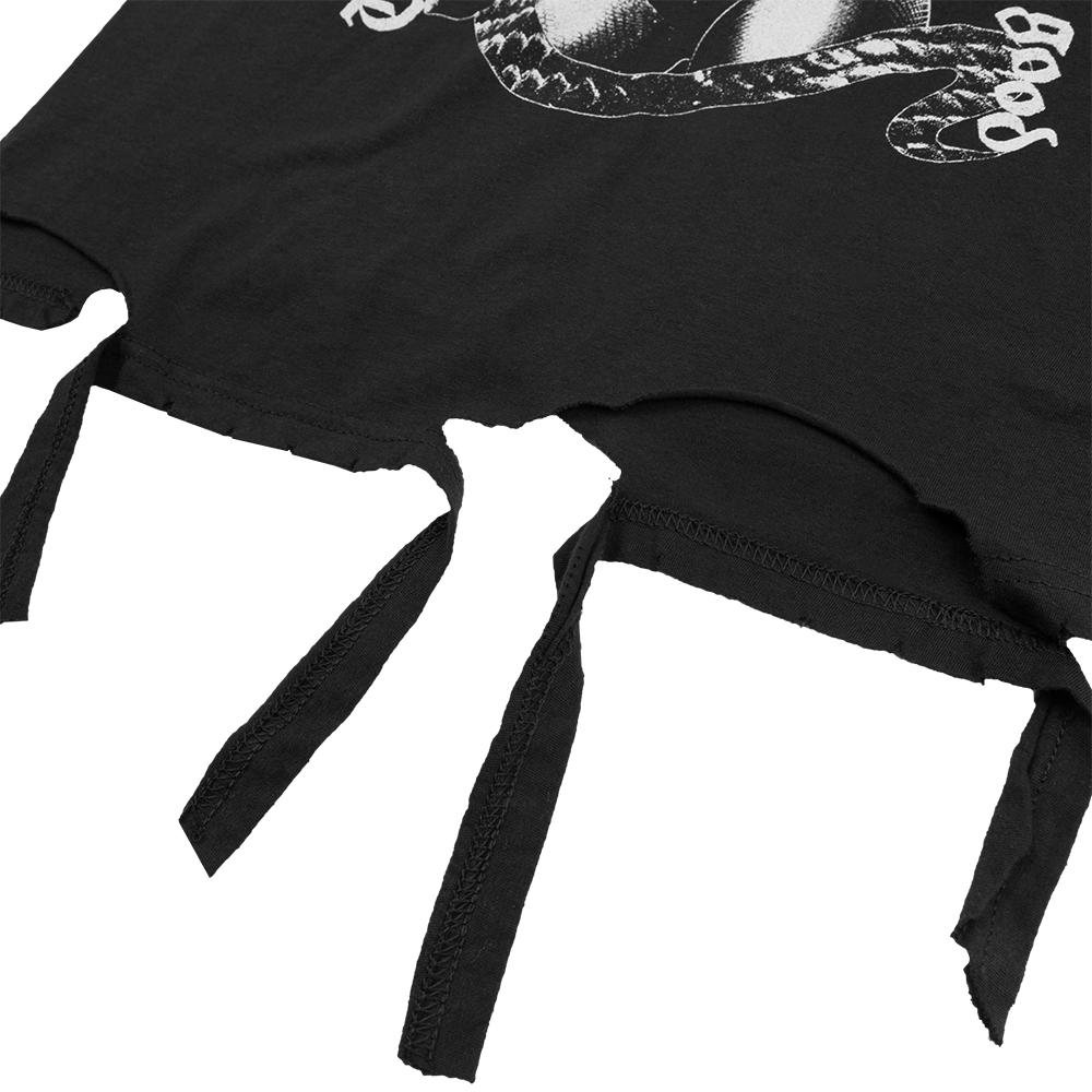 They Say I Did Something Bad, But Why's It Feel So Good Destructed Tee Bottom Detail
