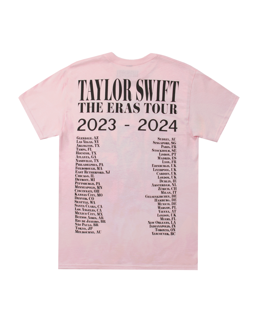 Taylor Swift | The Eras Tour Pink T-Shirt back
