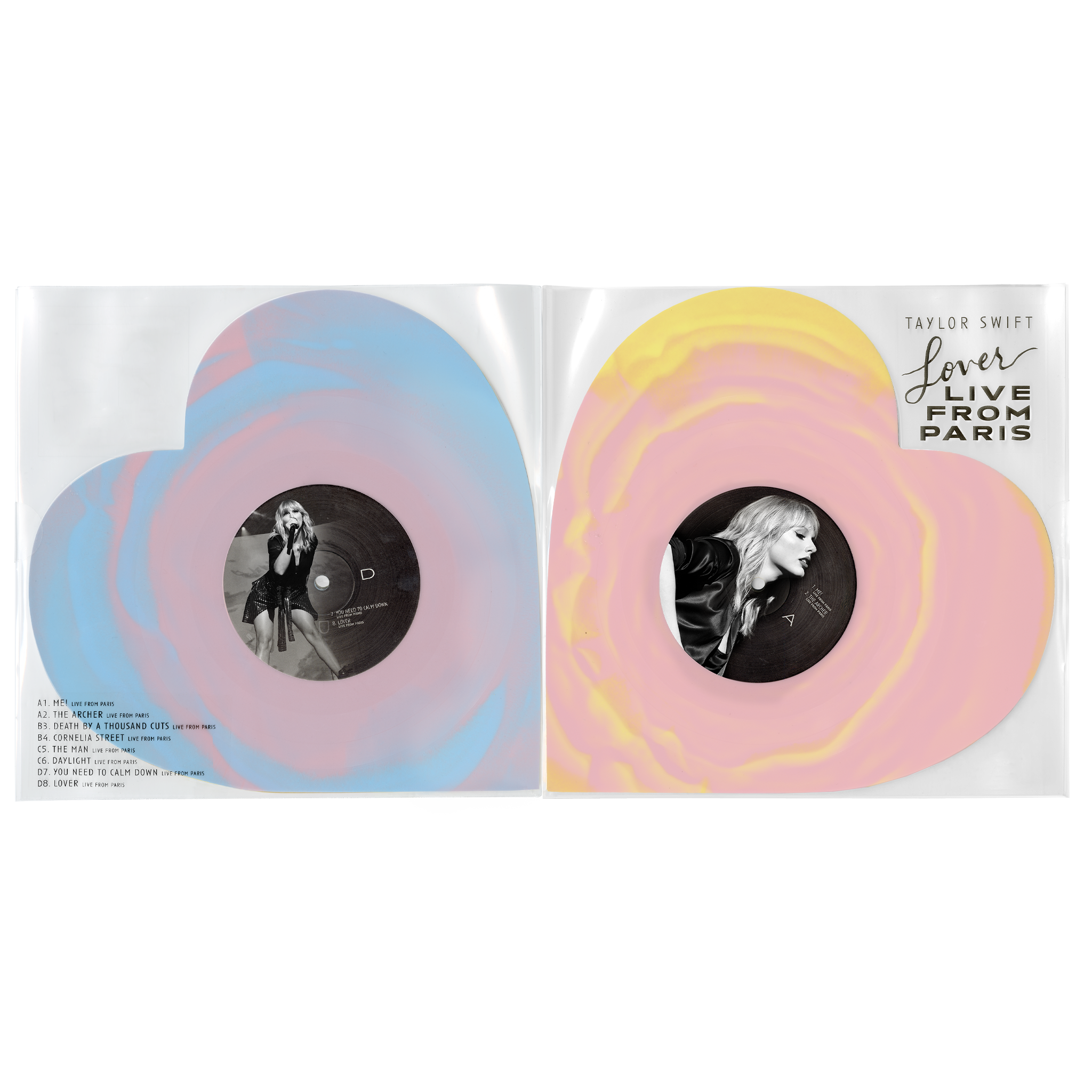 Lover (Live From Paris) Heart Shaped Vinyl open