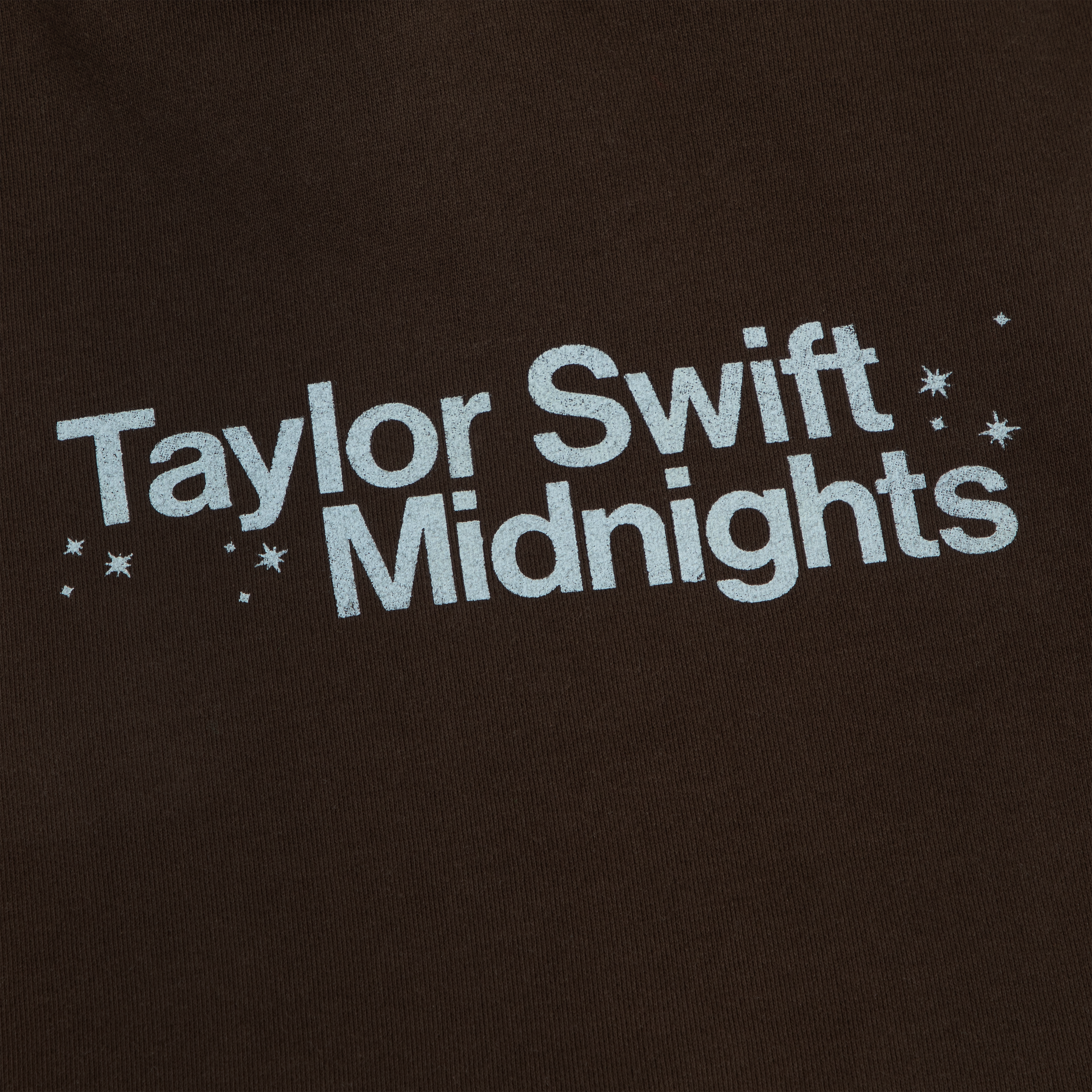 Taylor Swift Midnights Living In A Dream Brown Hoodie close up