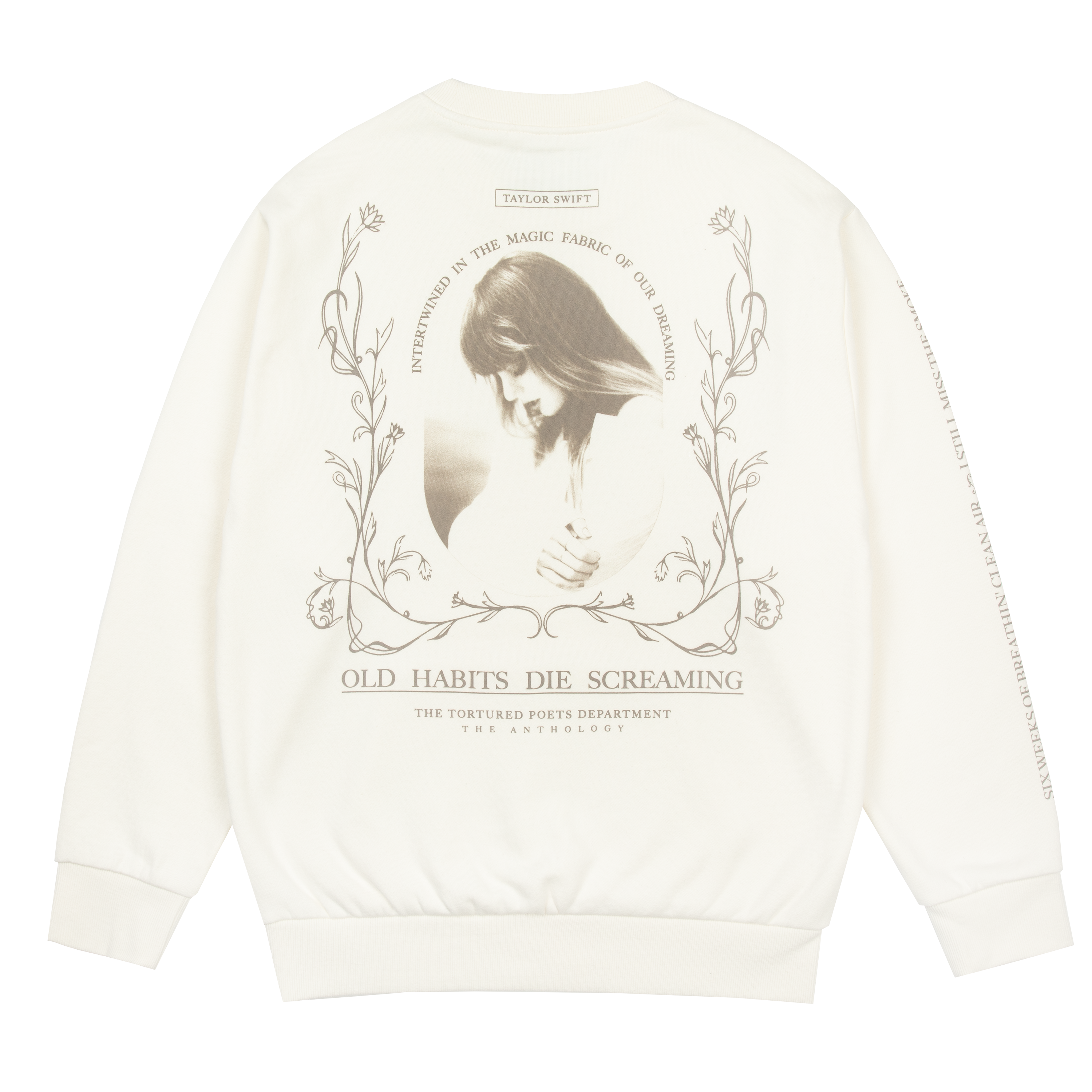 Old Habits Die Screaming Kanga Pocket Crewneck Back