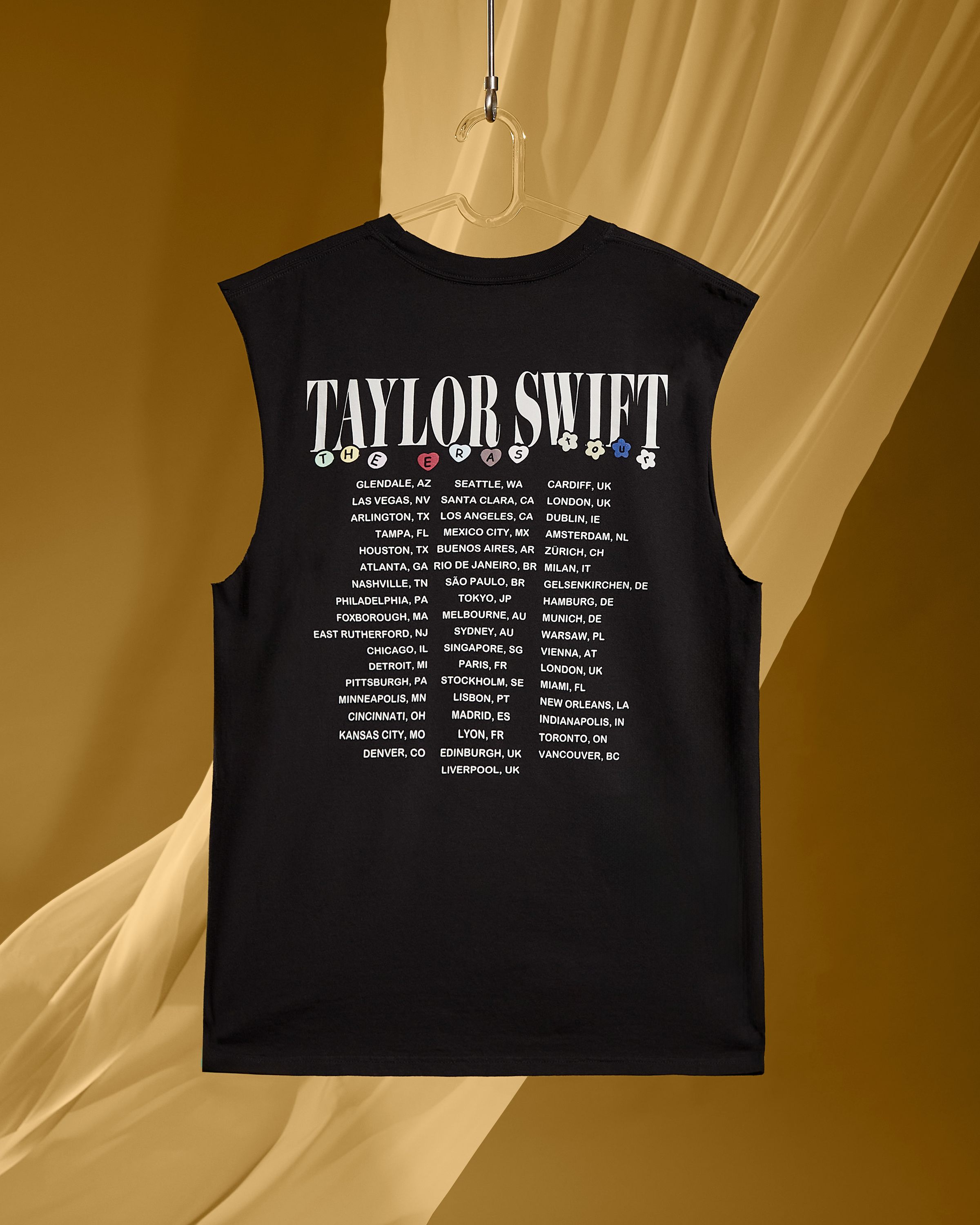 Taylor Swift | The Eras Tour Heart Hands Muscle Oversized Tank editorial back