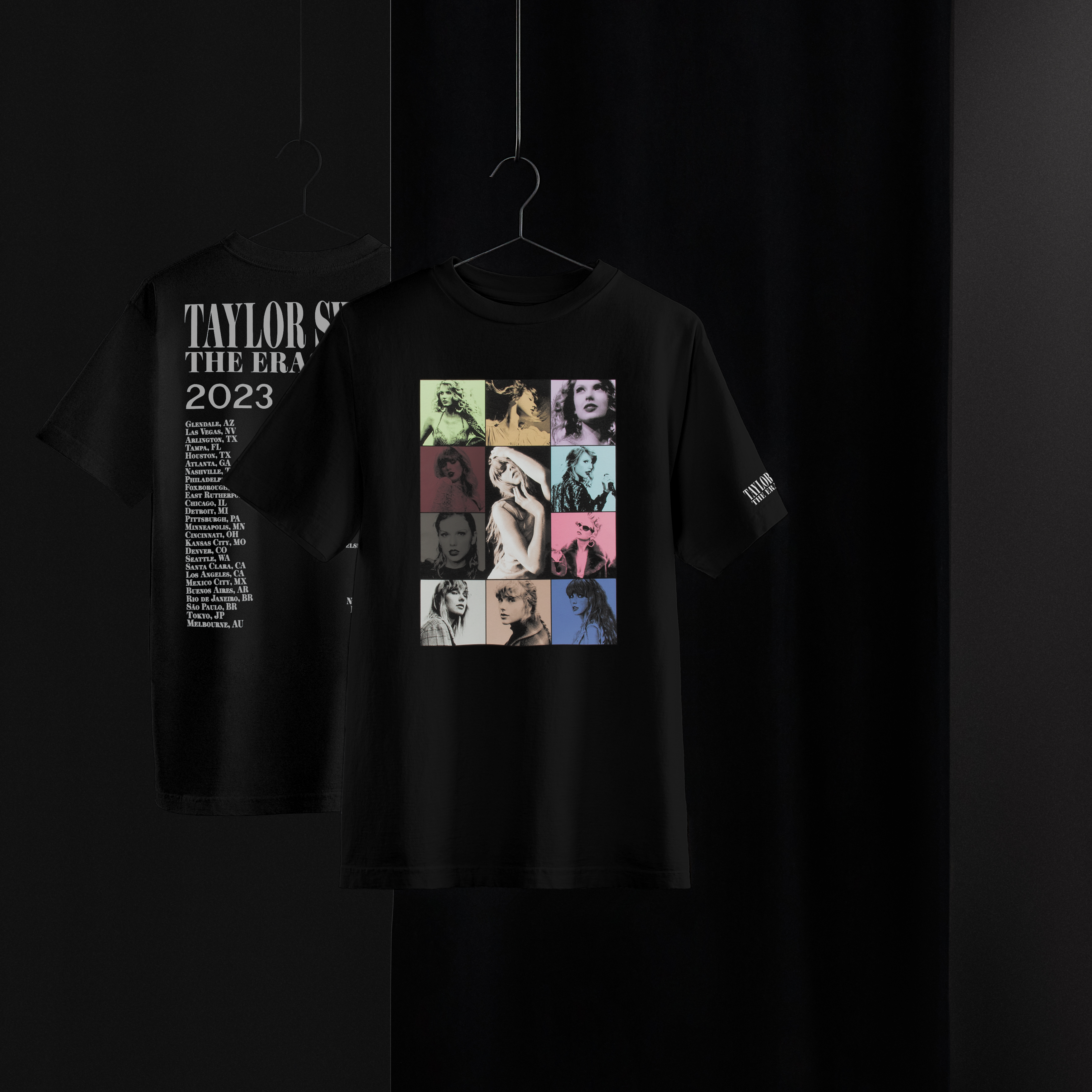 Taylor Swift | The Eras II Tour Black T-Shirt lifestyle