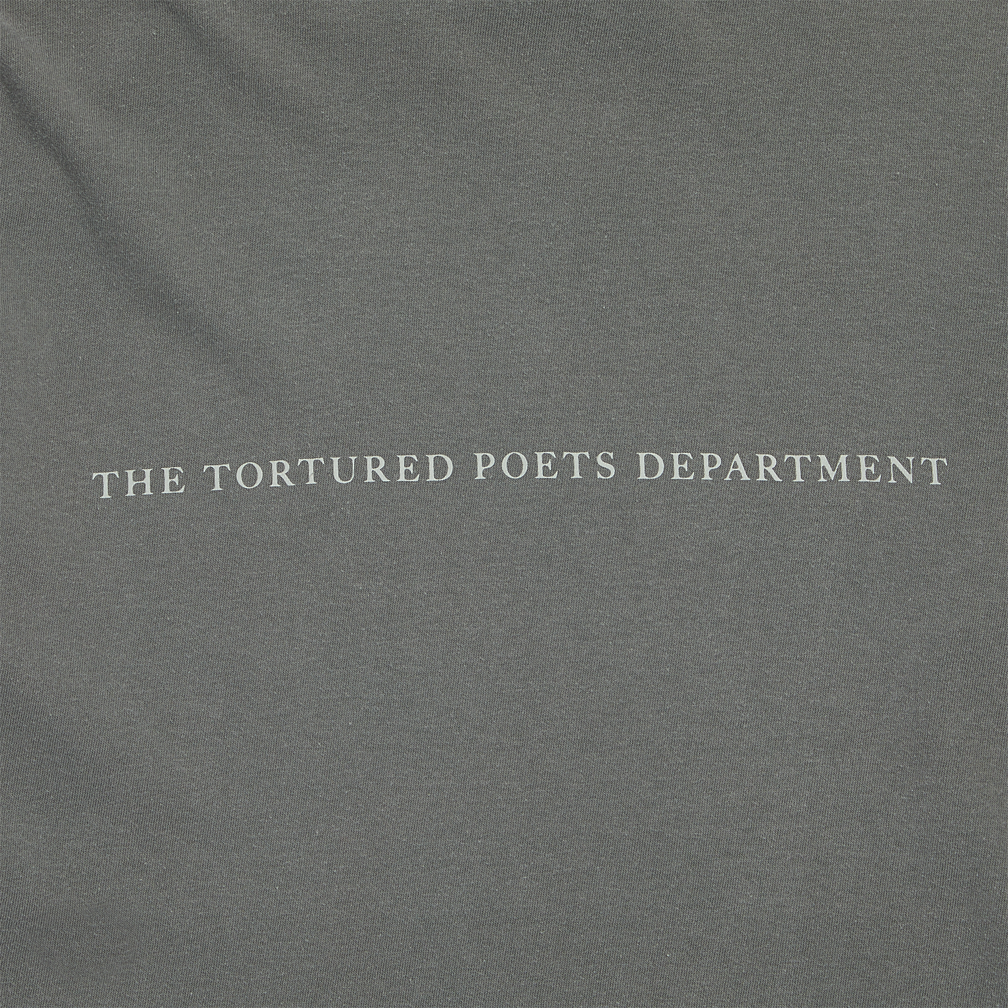The Tortured Poets Department Gray Photo Long Sleeve T-Shirt Detail