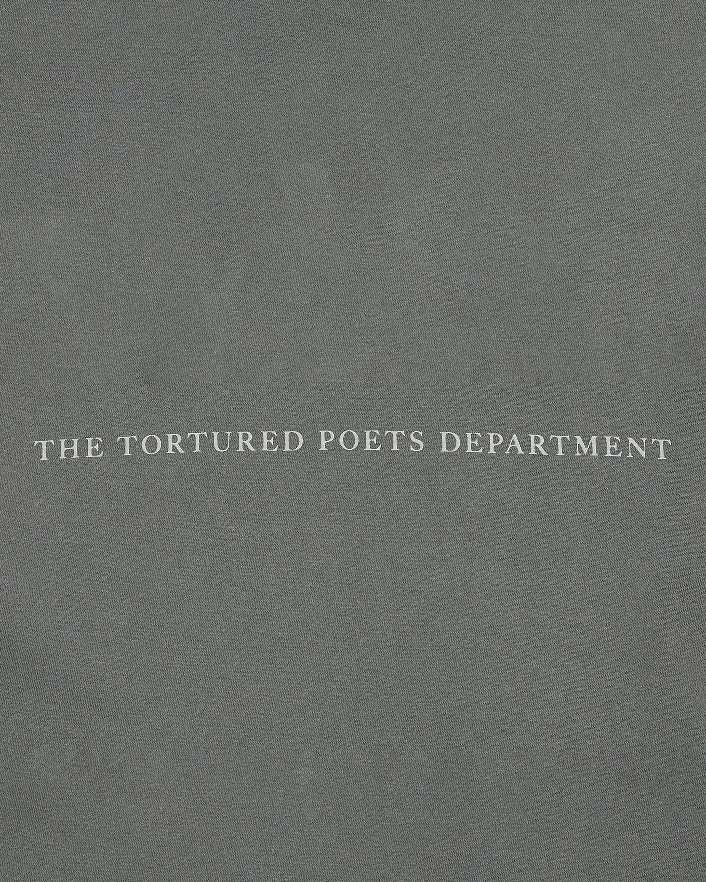 The Tortured Poets Department Gray Photo Long Sleeve T-Shirt close up