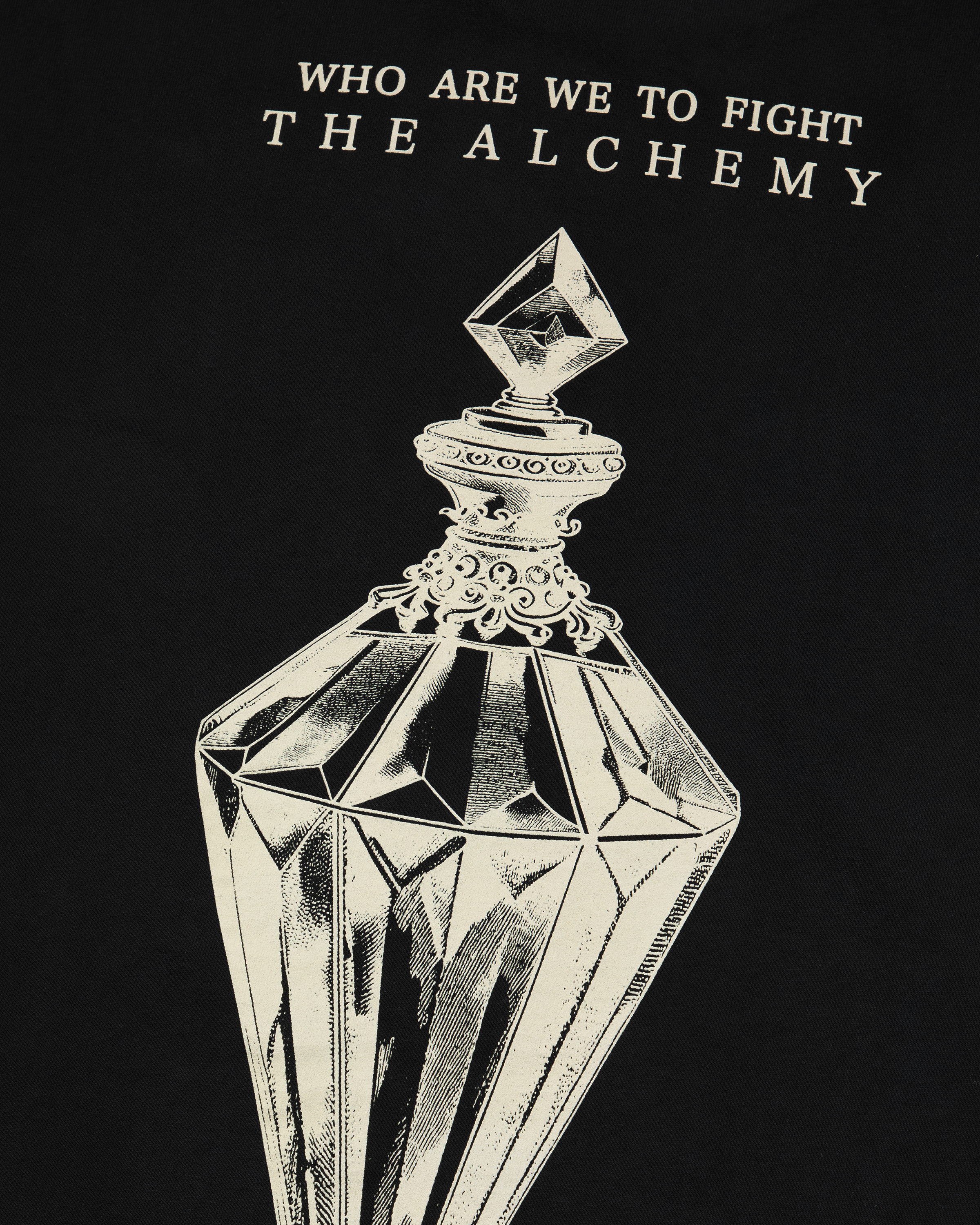 Who Are We To Fight The Alchemy T-Shirt close up