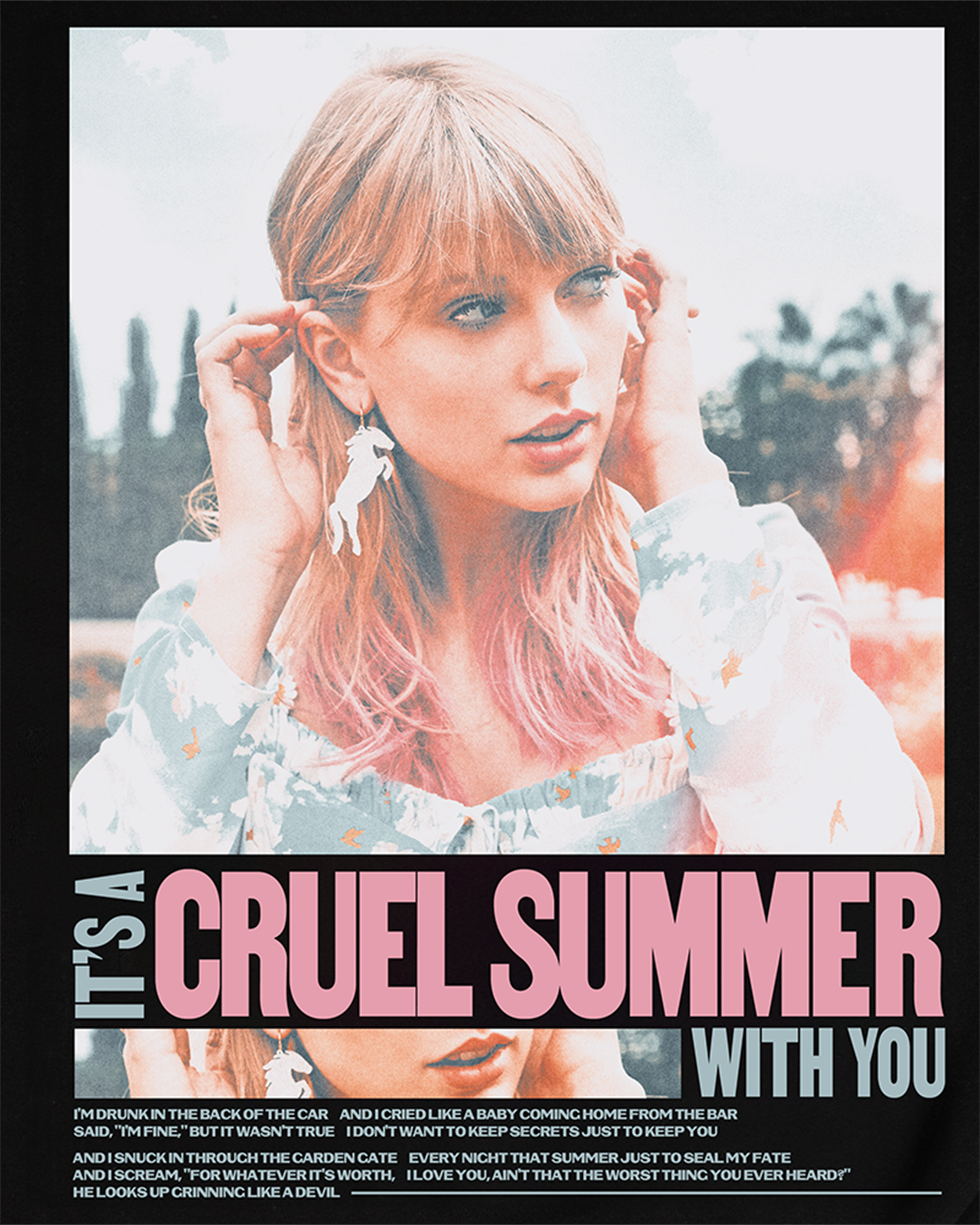 It's a Cruel Summer with You Crewneck close up