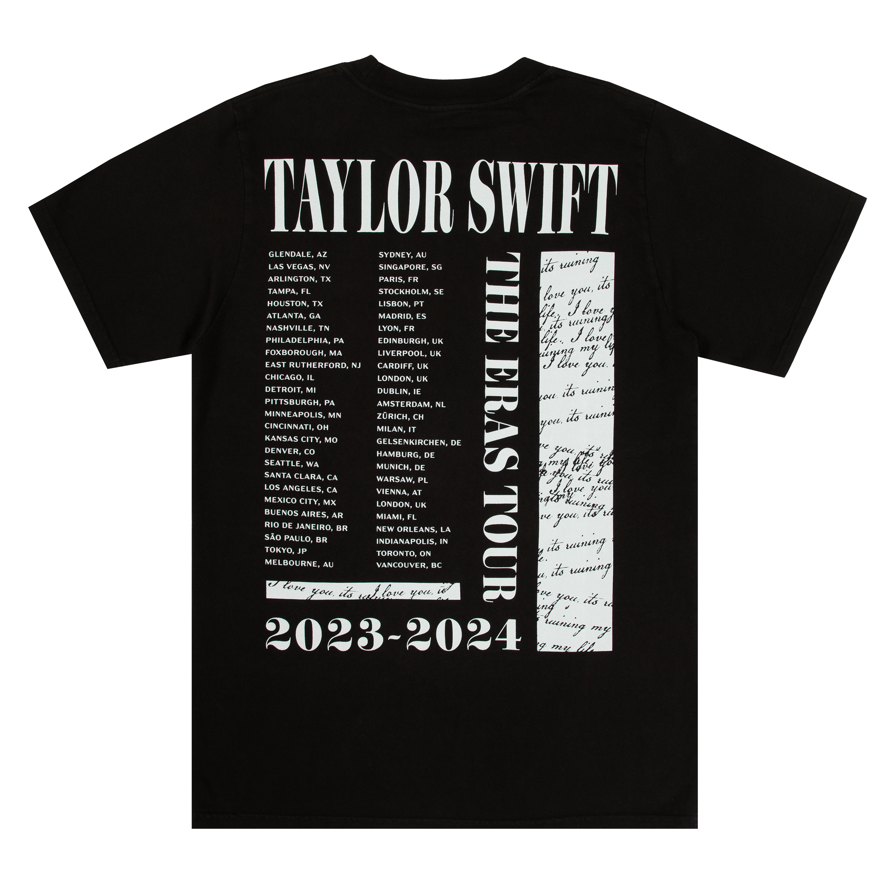 Taylor Swift | The Eras Tour TTPD Live Photo Oversized T-Shirt Back