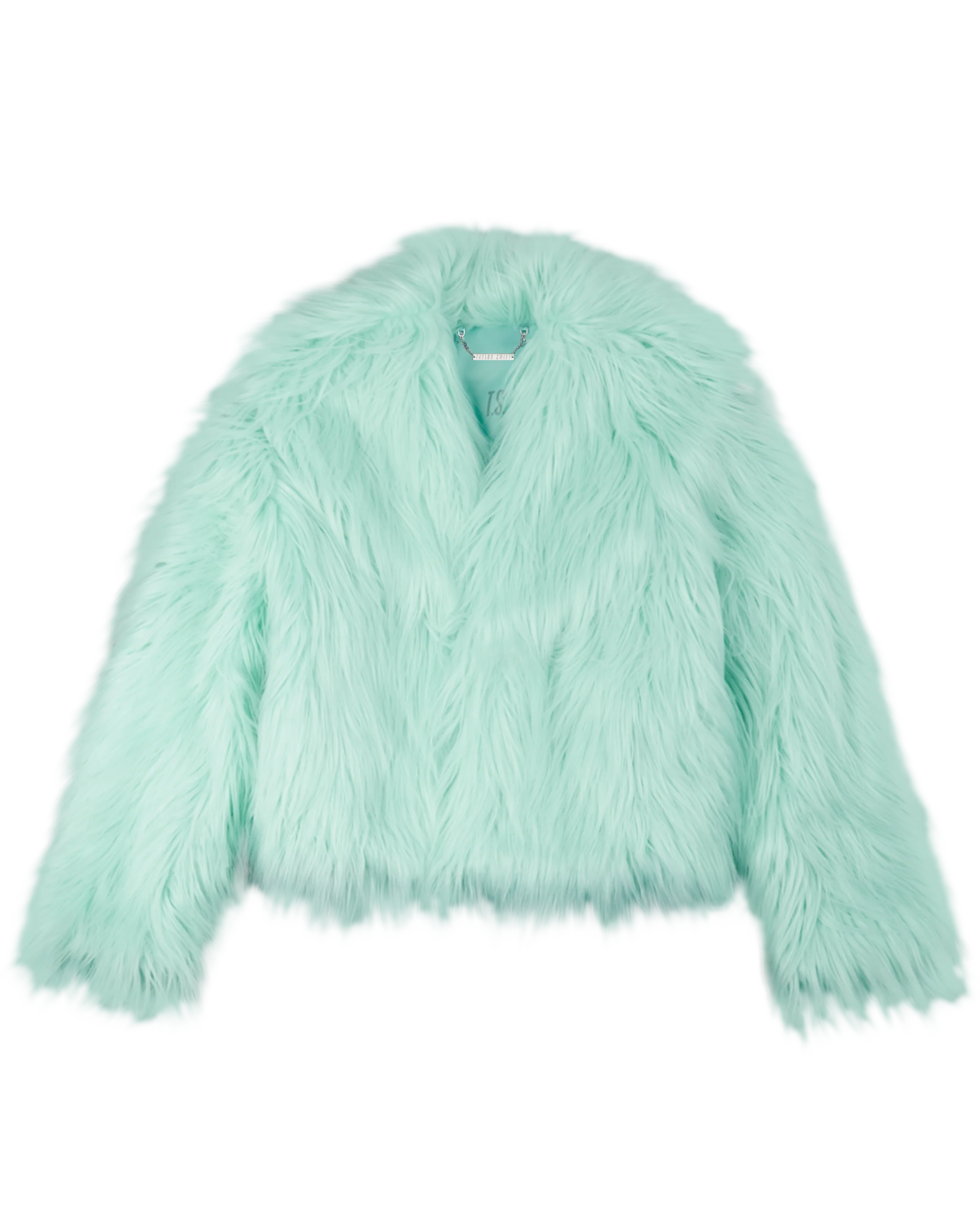 The Life of a Showgirl Mint Faux Fur Coat