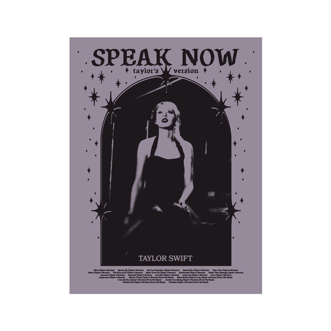 Speak Now (Taylor's Version) Tracklist Poster