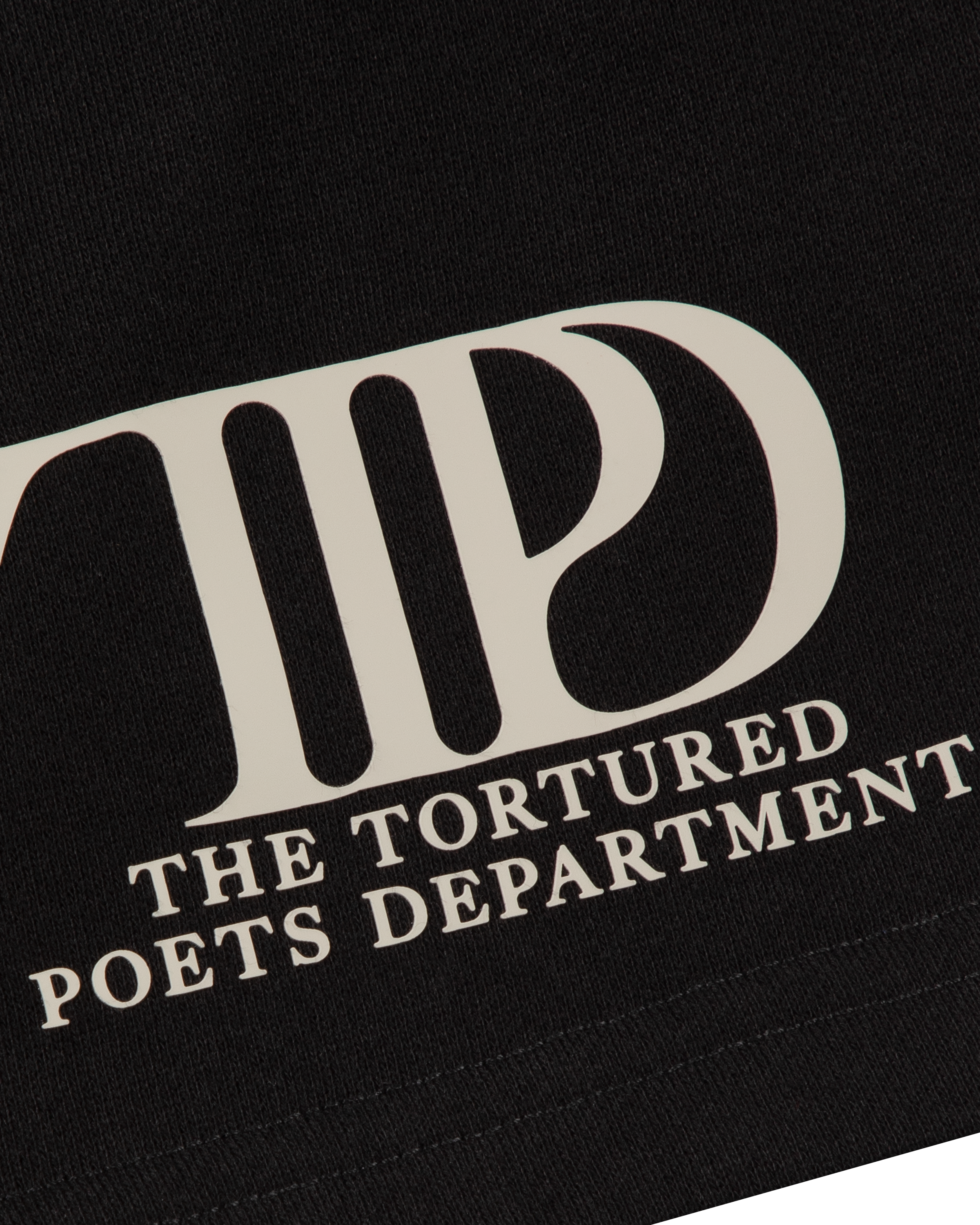 The Tortured Poets Department Black Shorts detail