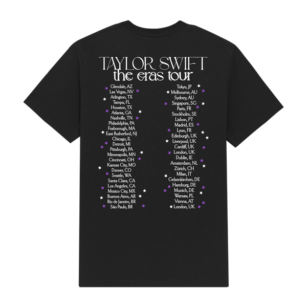 Taylor Swift The Eras Tour Live Photo Stars T-Shirt Back
