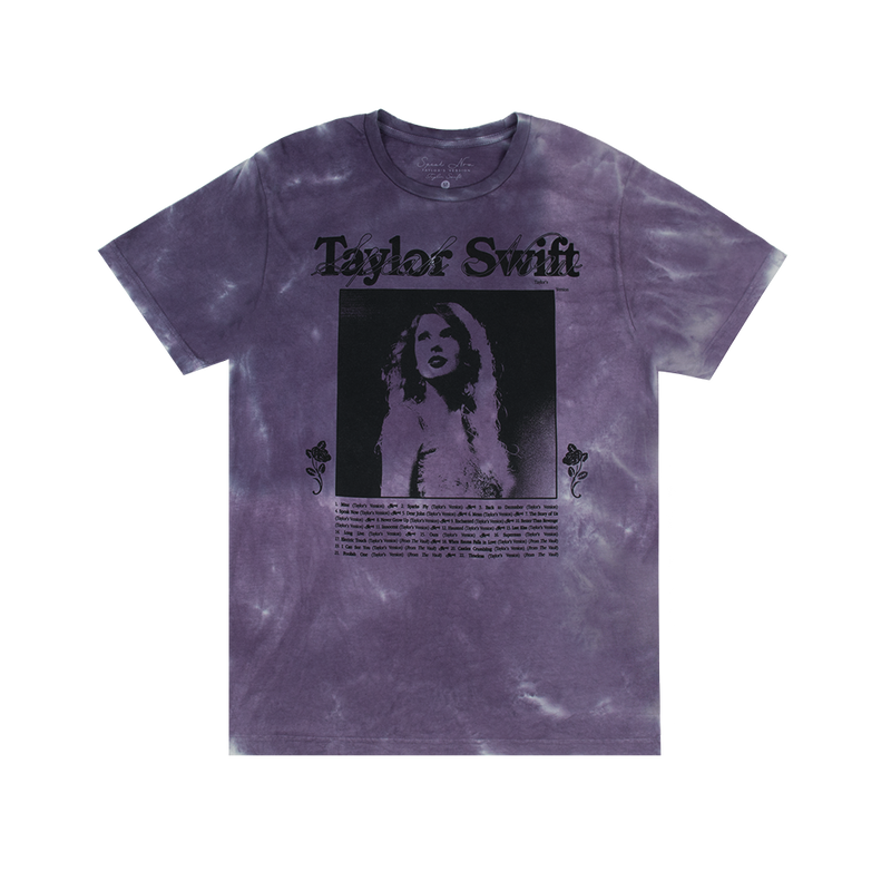 Speak Now (Taylor's Version) Tracklist Purple Tie Dye T-Shirt Front