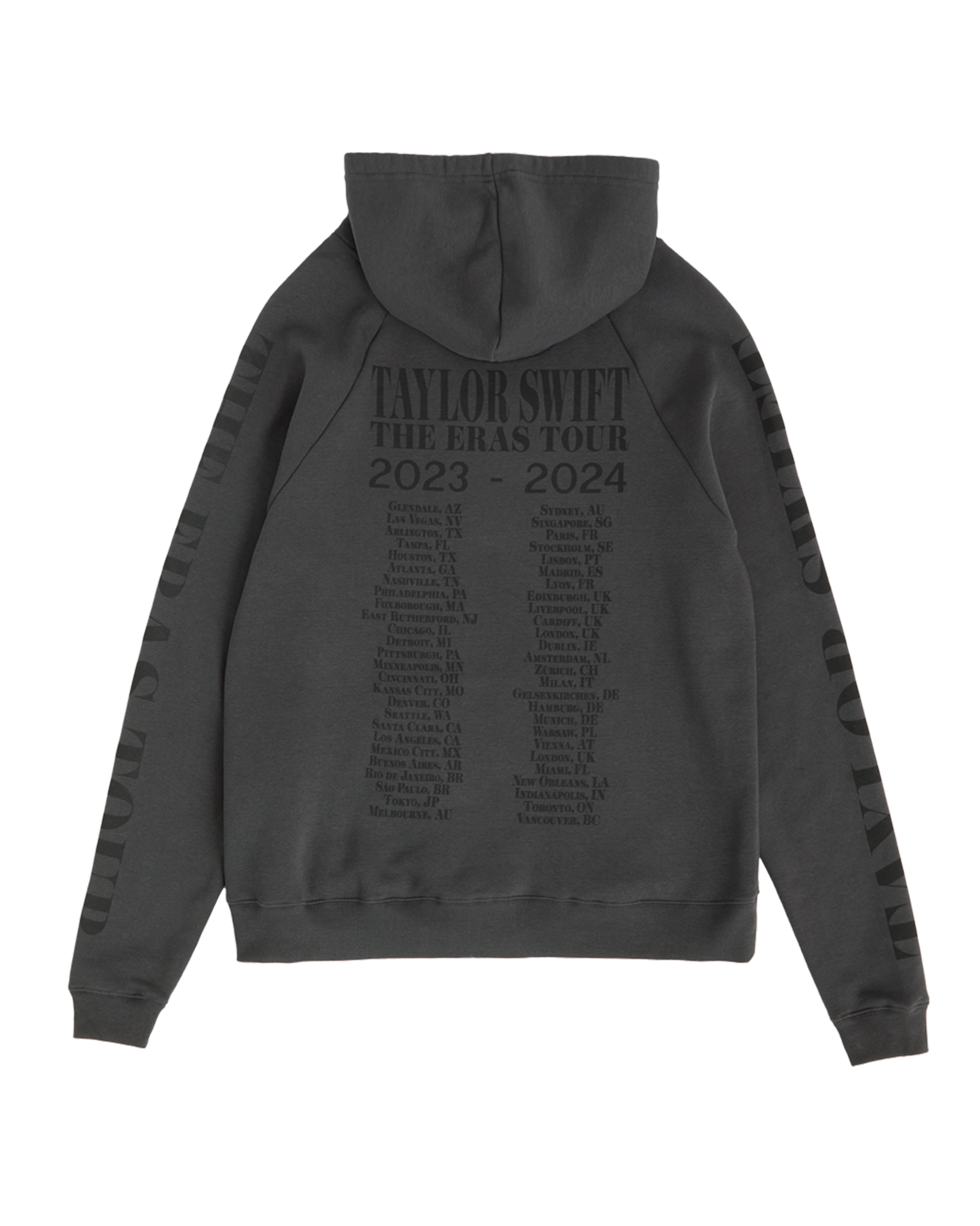 Taylor Swift | The Eras Tour Through Vancouver I Black Hoodie back