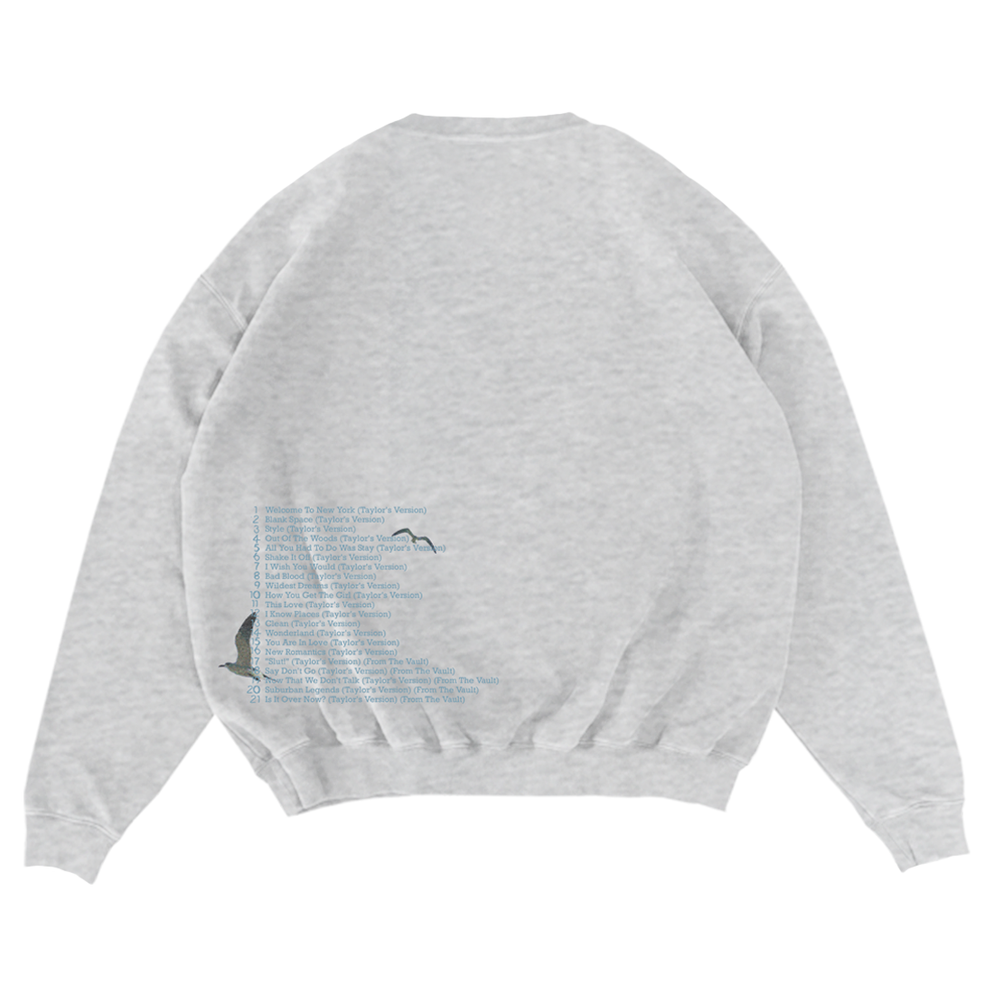 Heather Gray 1989 (Taylor's Version) Crewneck Back