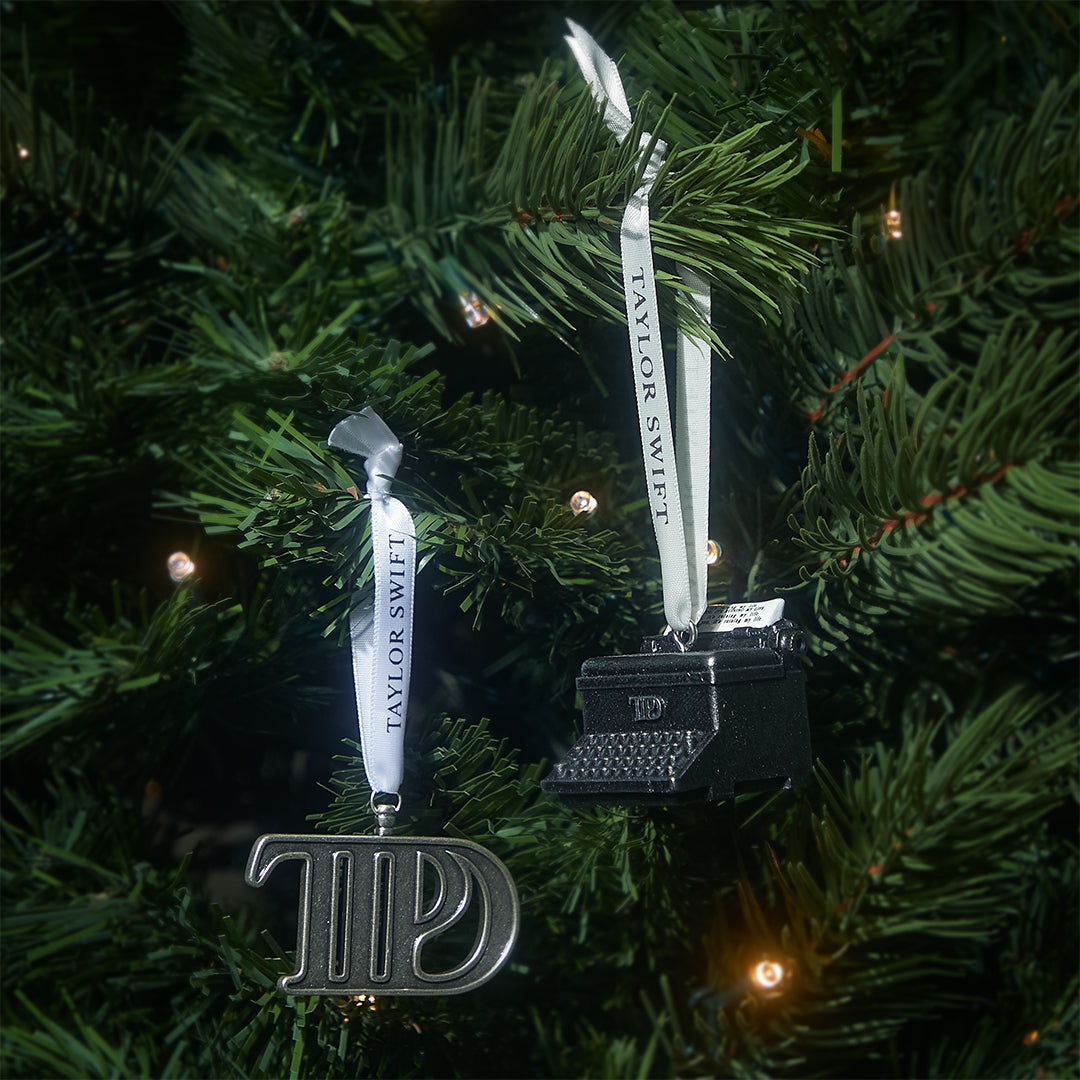 TTPD Typewriter Ornament editorial on tree