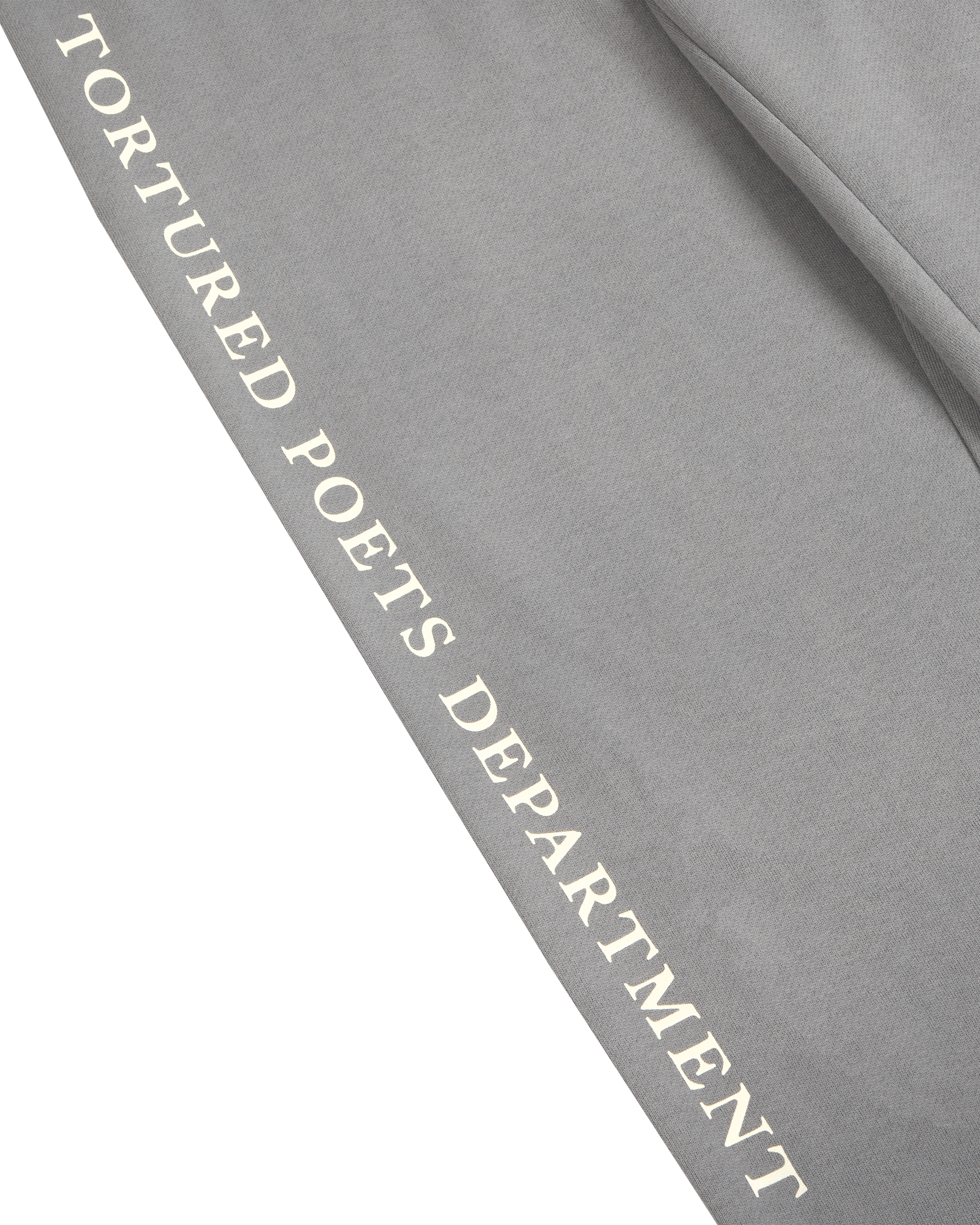 TTPD Gray Embossed Sweatpants close up